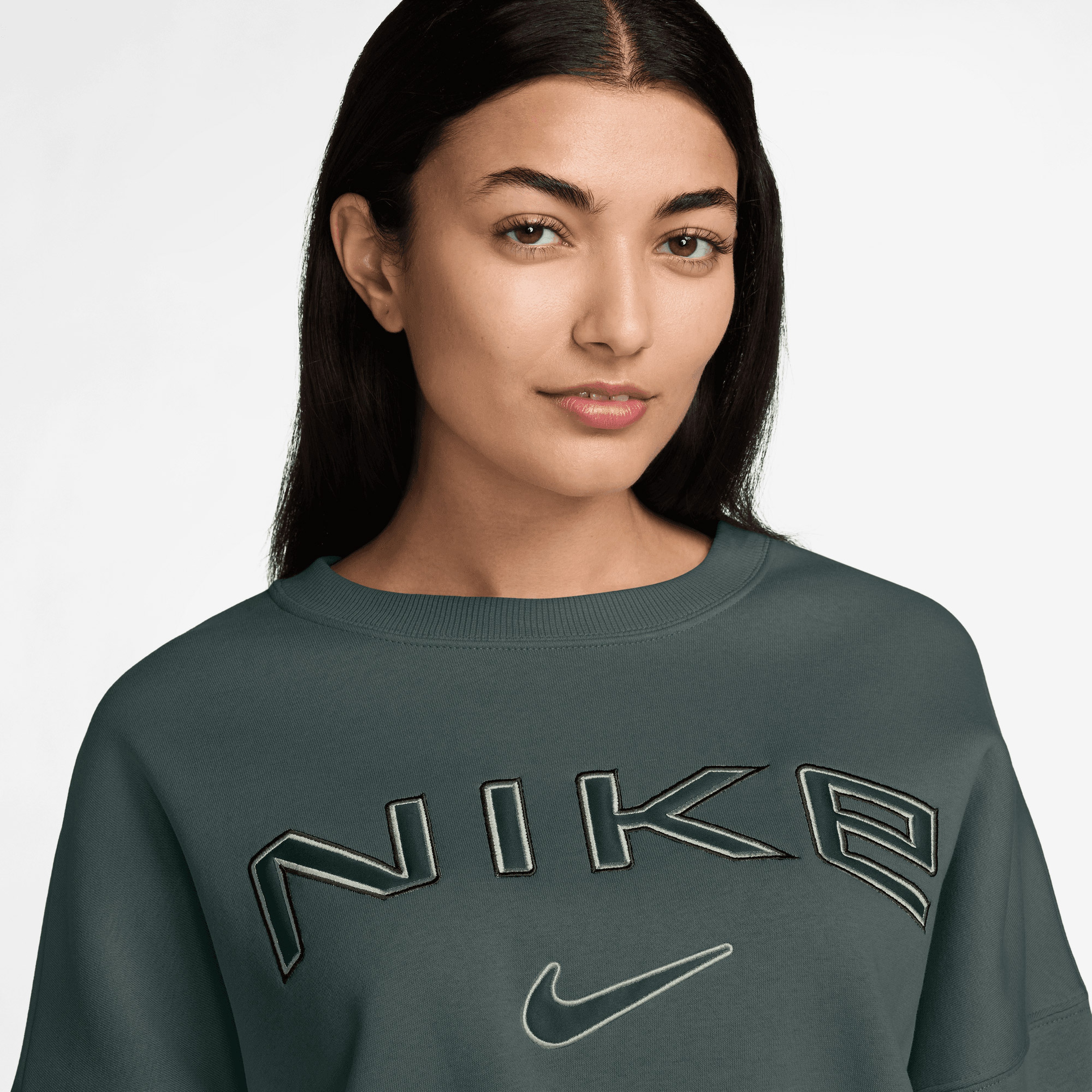 Nike Phoenix Fleece Oos Kadın Yeşil Eşofman Üstü