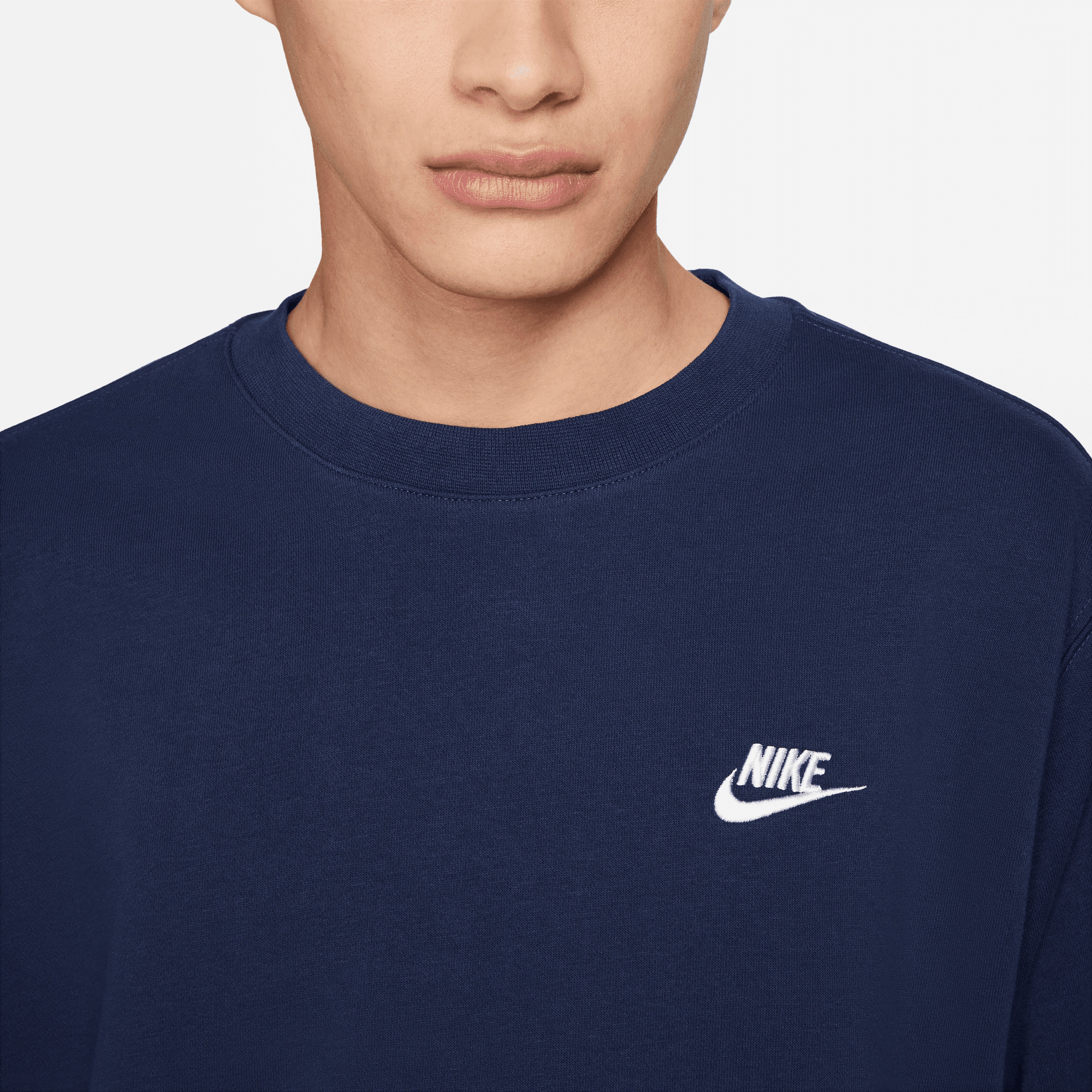 Nike Sportswear Club Crew Fit Erkek Mavi Sweatshirt
