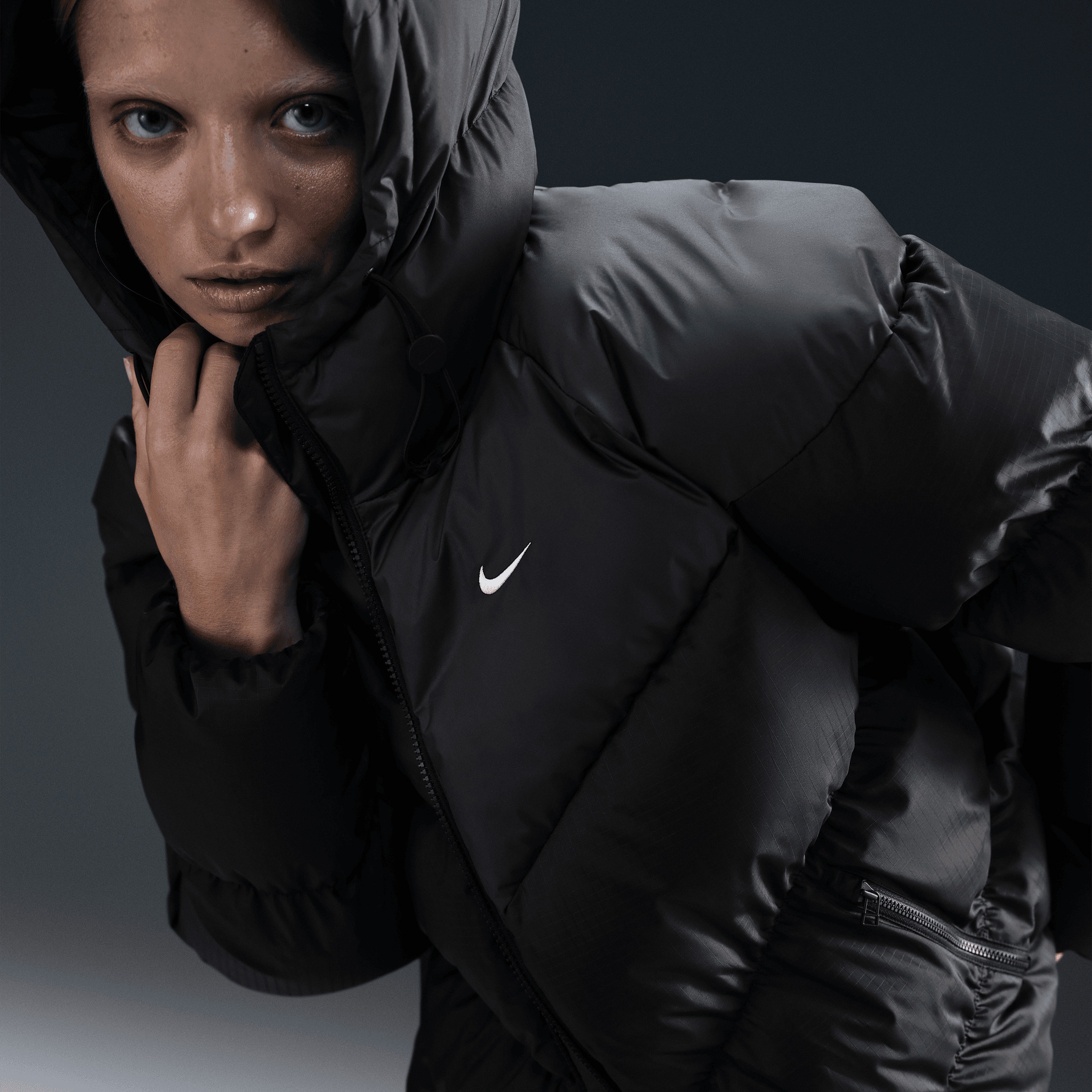Nike Sportswear Windpuffer Wo Storm FIT Kadın Siyah Mont