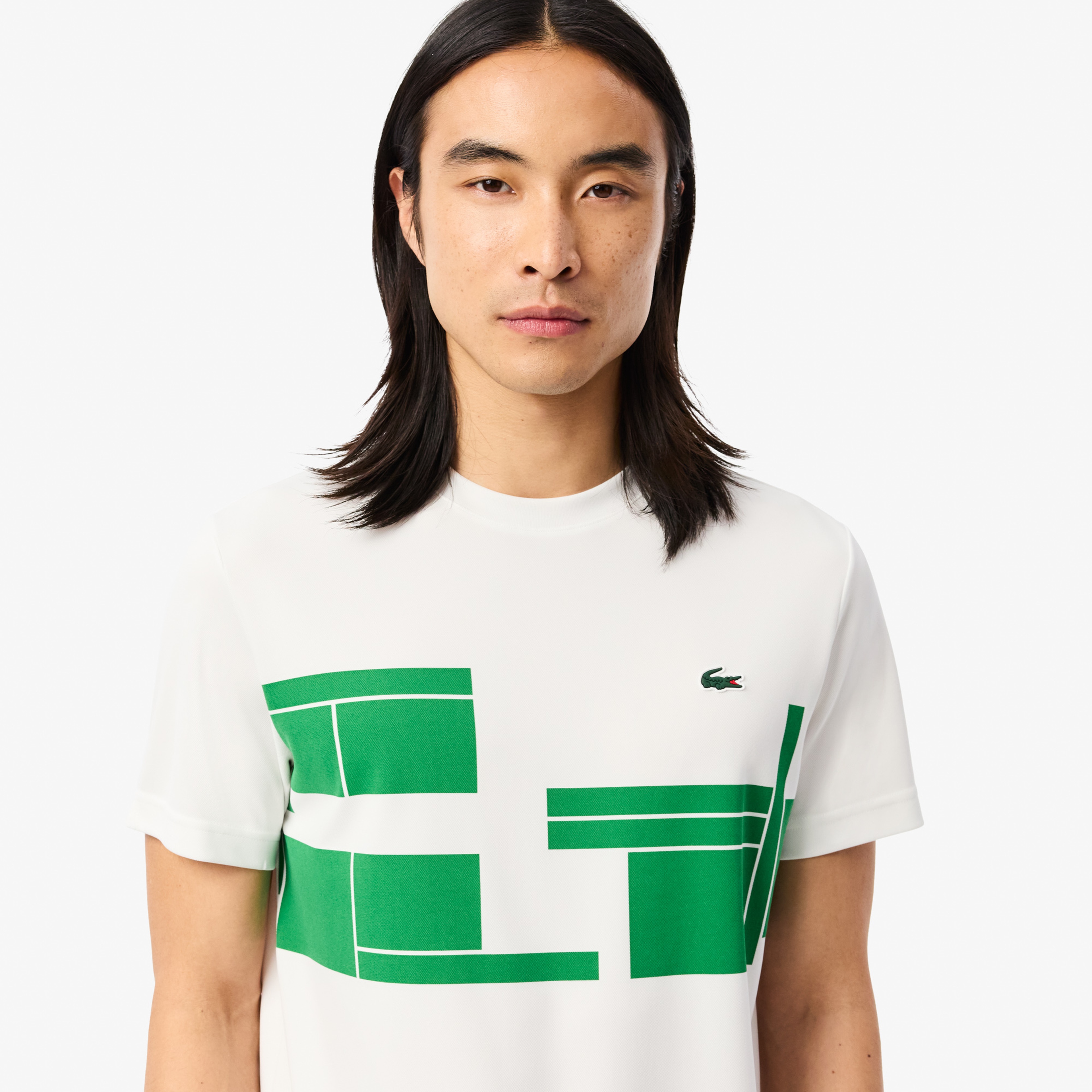 Erkek Regular Fit Bisiklet Yaka Baskılı Beyaz T-Shirt