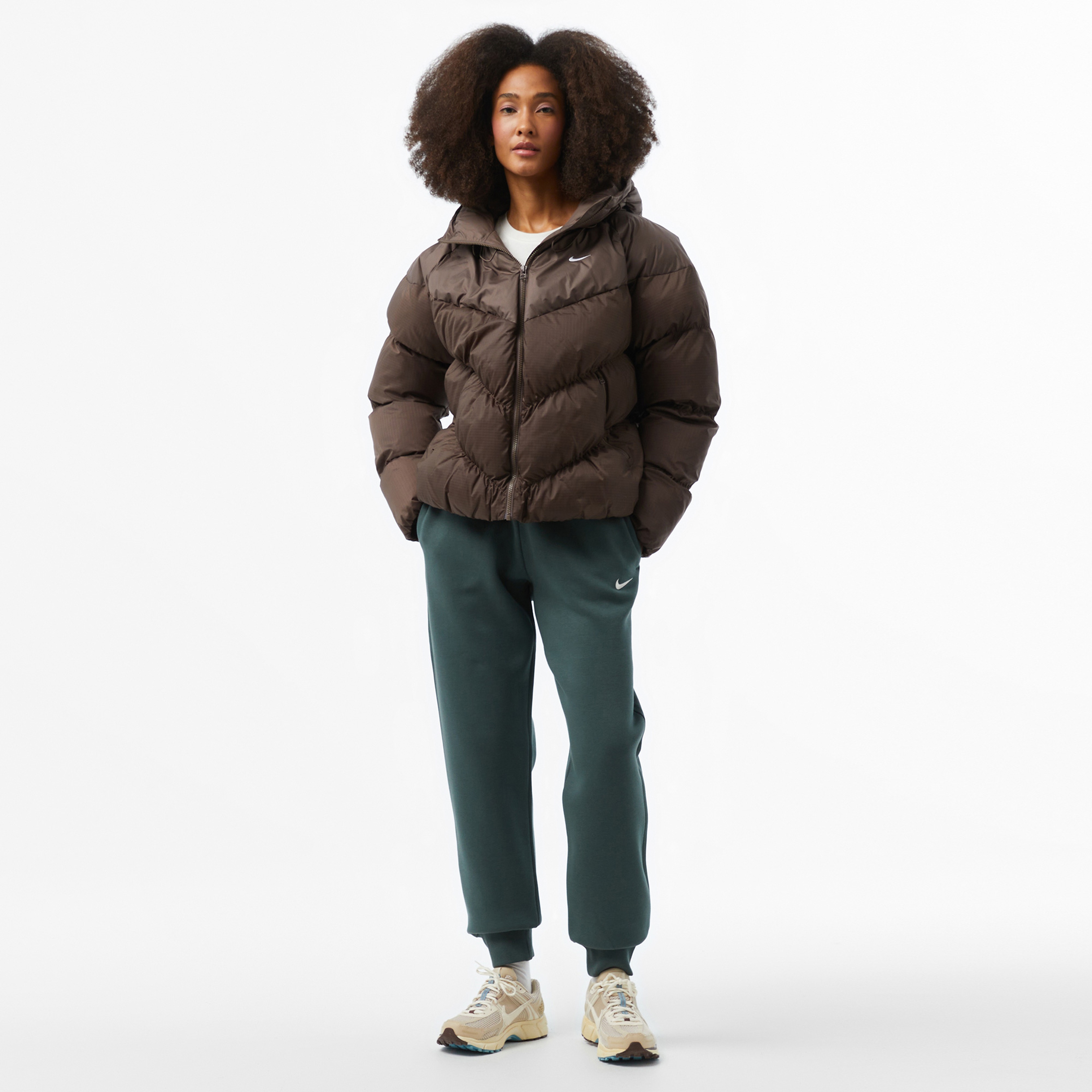 Nike Sportswear Windpuffer Kadın Kahverengi Mont