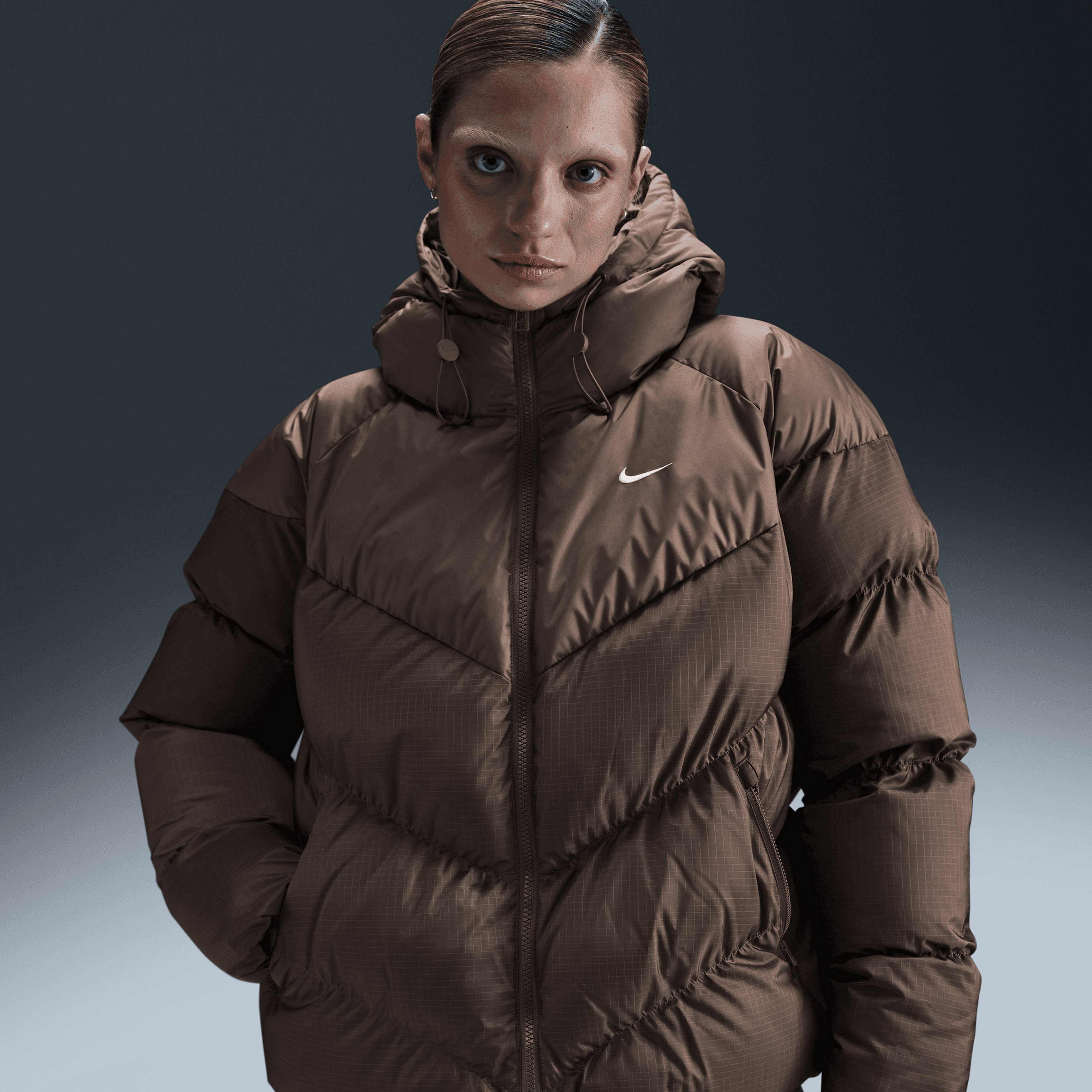 Nike Sportswear Windpuffer Kadın Kahverengi Mont