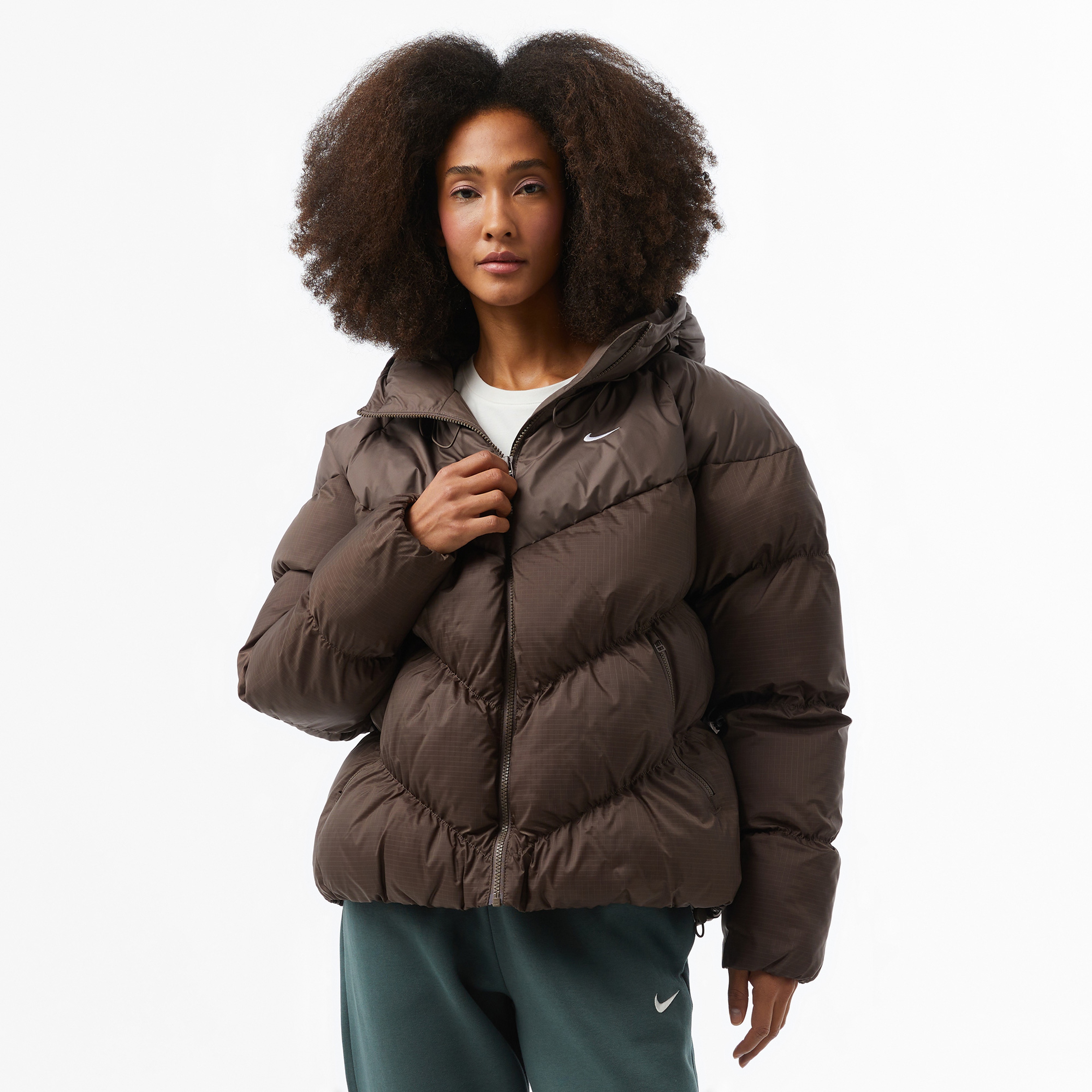 Nike Sportswear Windpuffer Kadın Kahverengi Mont
