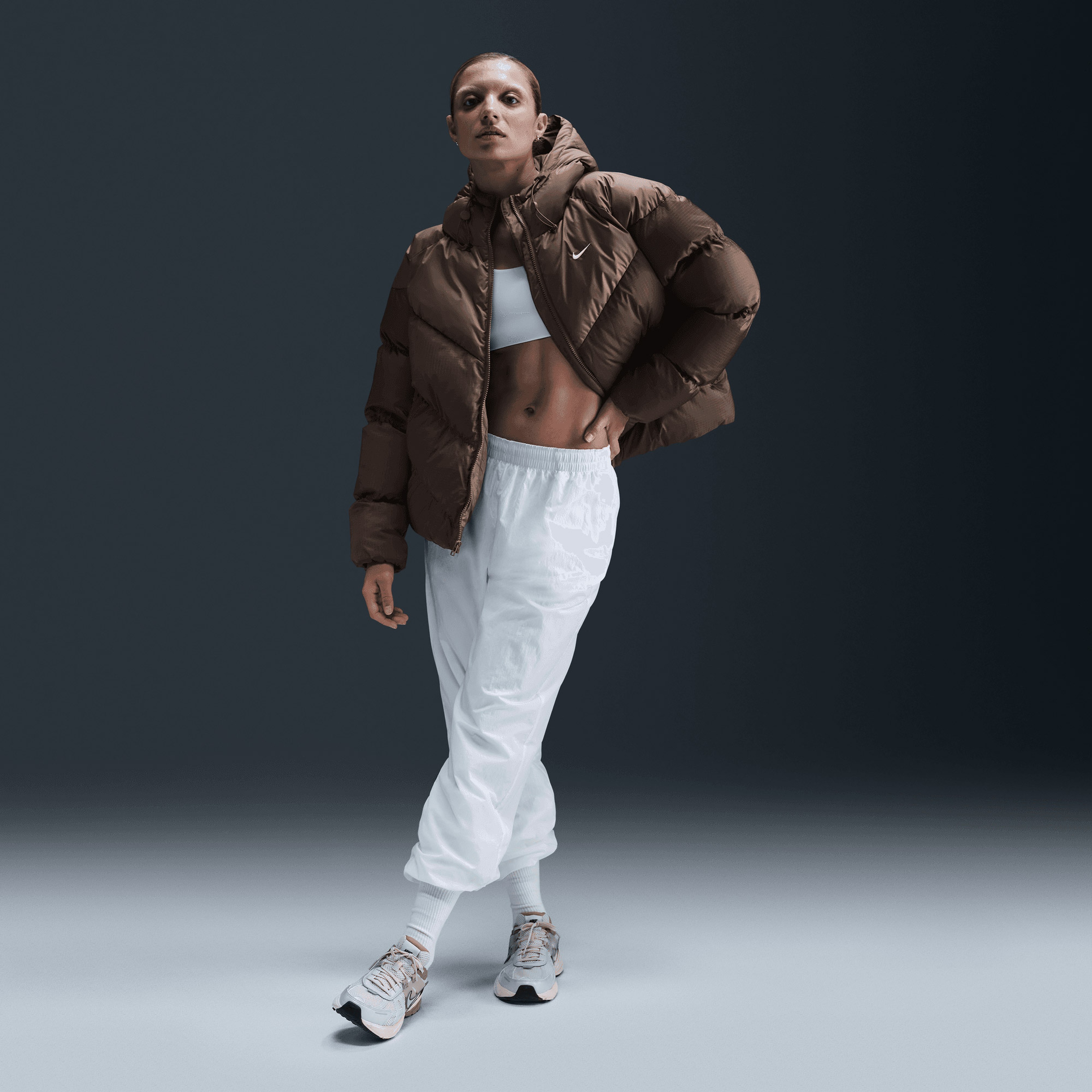 Nike Sportswear Windpuffer Kadın Kahverengi Mont