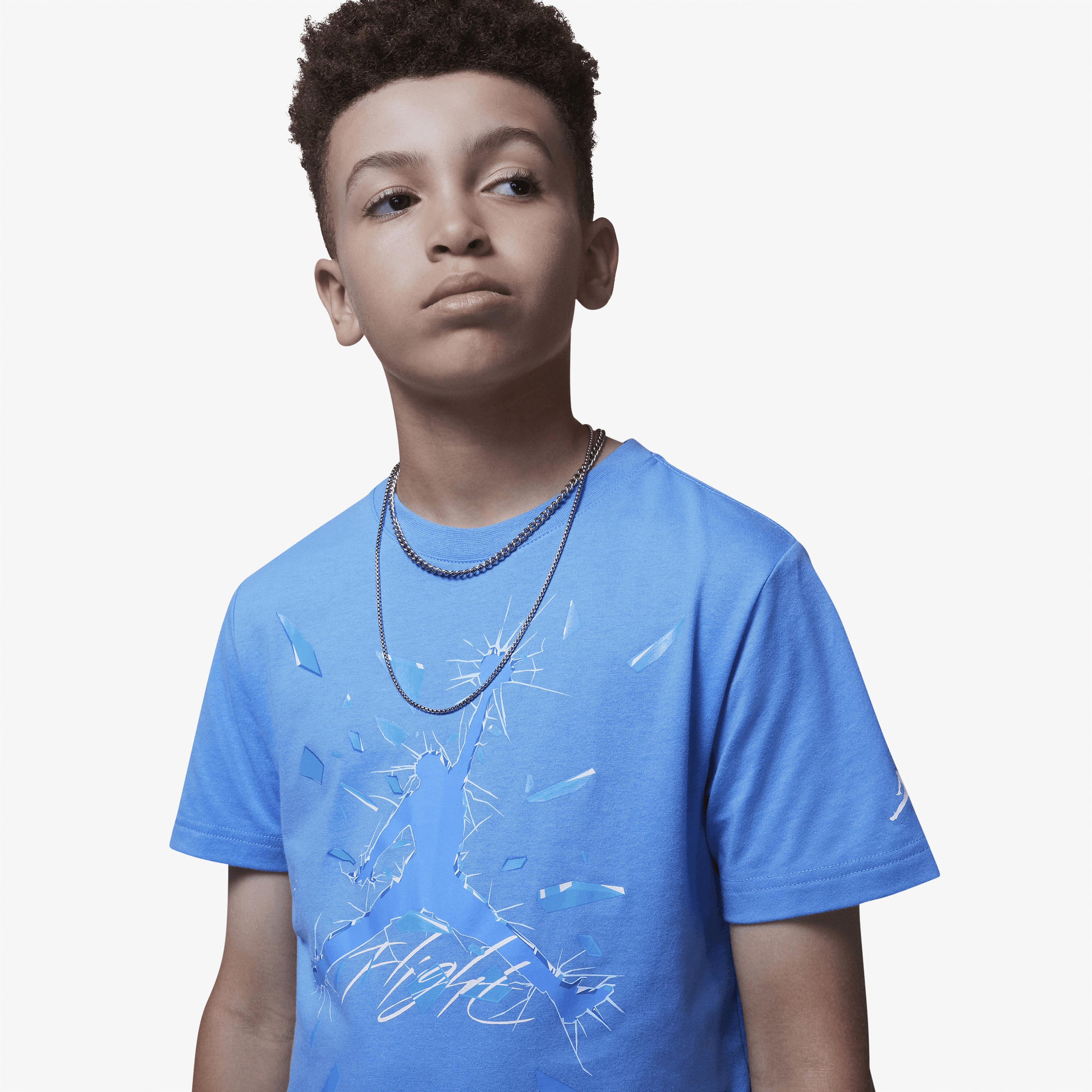 Jordan Jdb Shattered Glass Jumpman Çocuk Mavi T-Shirt