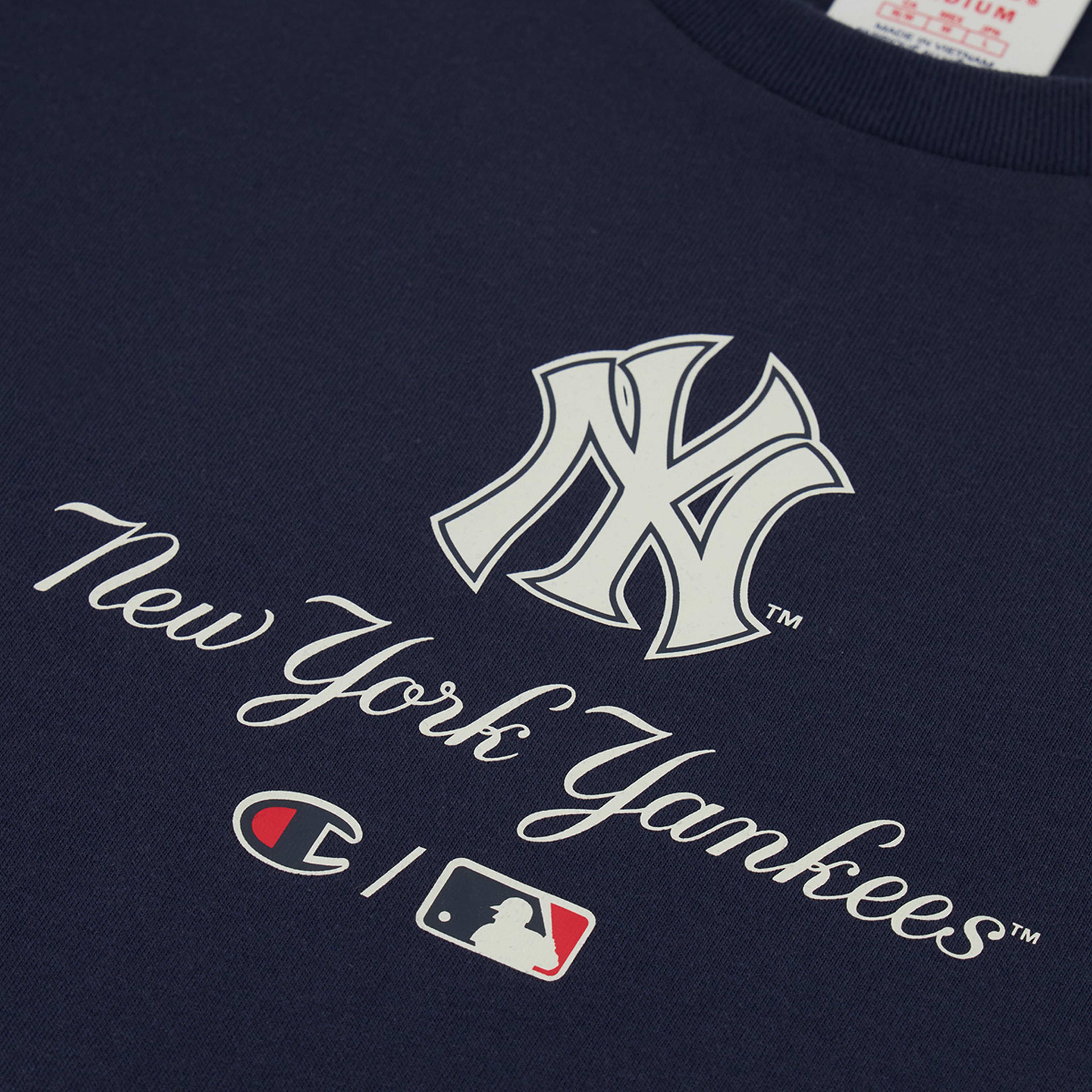 Champion Crewneck Erkek Mavi T-Shirt