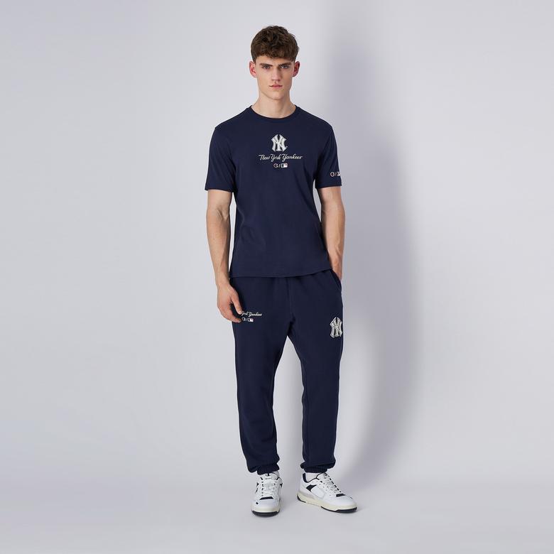 Champion Crewneck Erkek Mavi T-Shirt