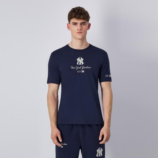 Champion Crewneck Erkek Mavi T-Shirt