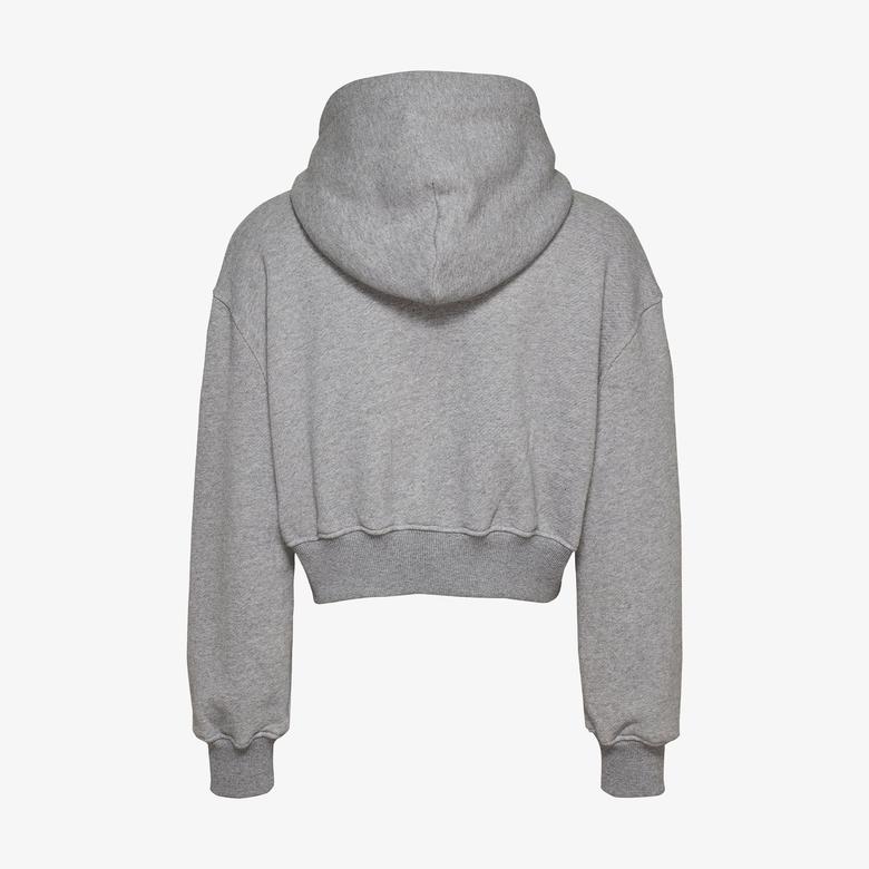 Tommy Hilfiger Tjw Zip Thru Applique Kadın Gri Hoodie
