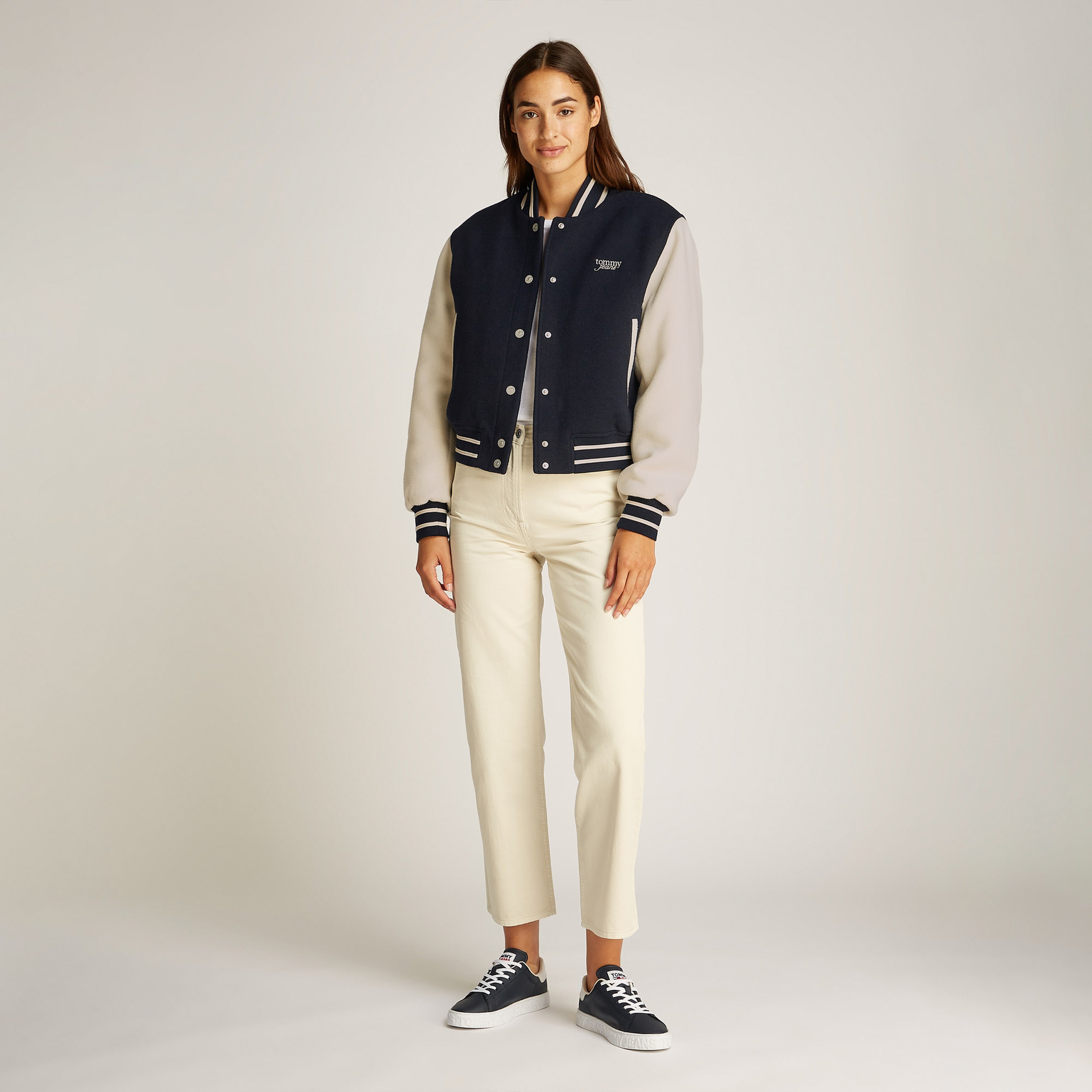 Tommy Hilfiger Tjw Wool Varsity Ext Kadın Mavi Ceket