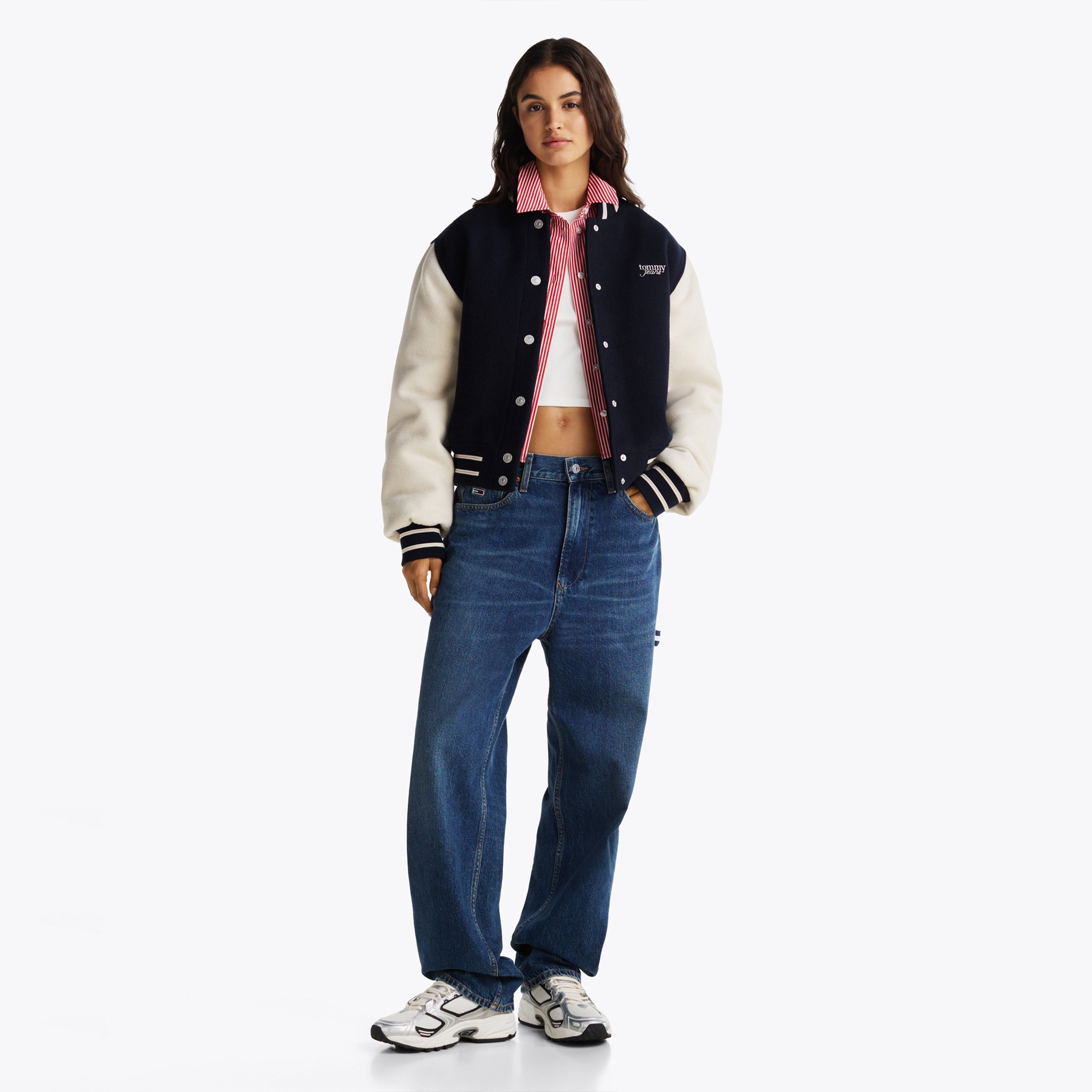 Tommy Hilfiger Tjw Wool Varsity Ext Kadın Mavi Ceket