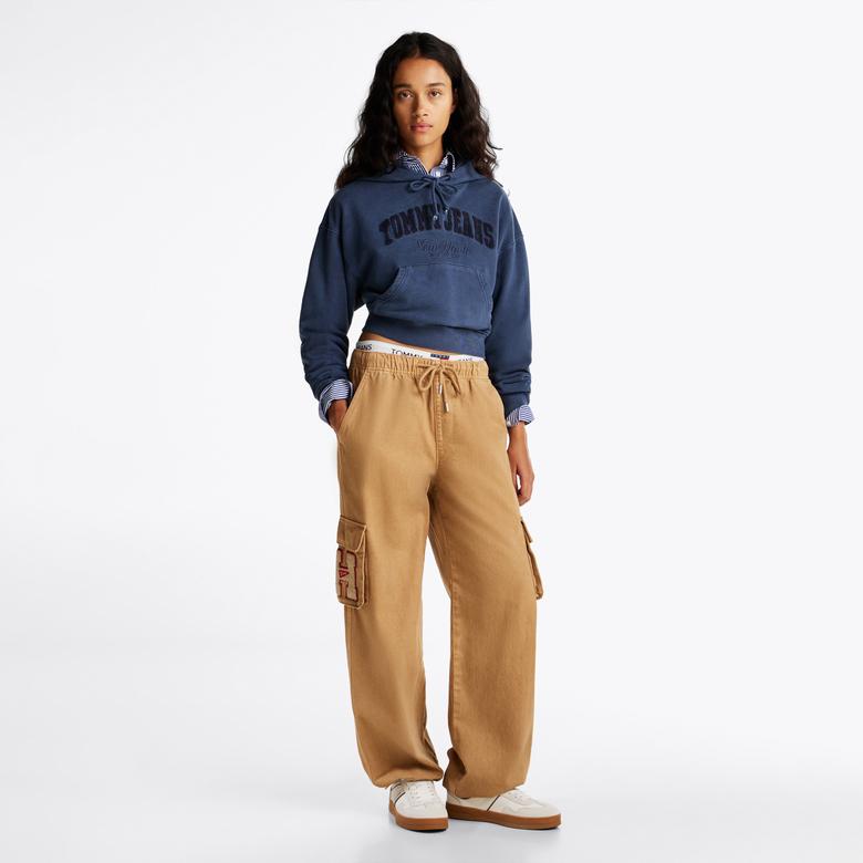 Tommy Hilfiger Rlx Cargo Canvas Kadın Gri Pantolon