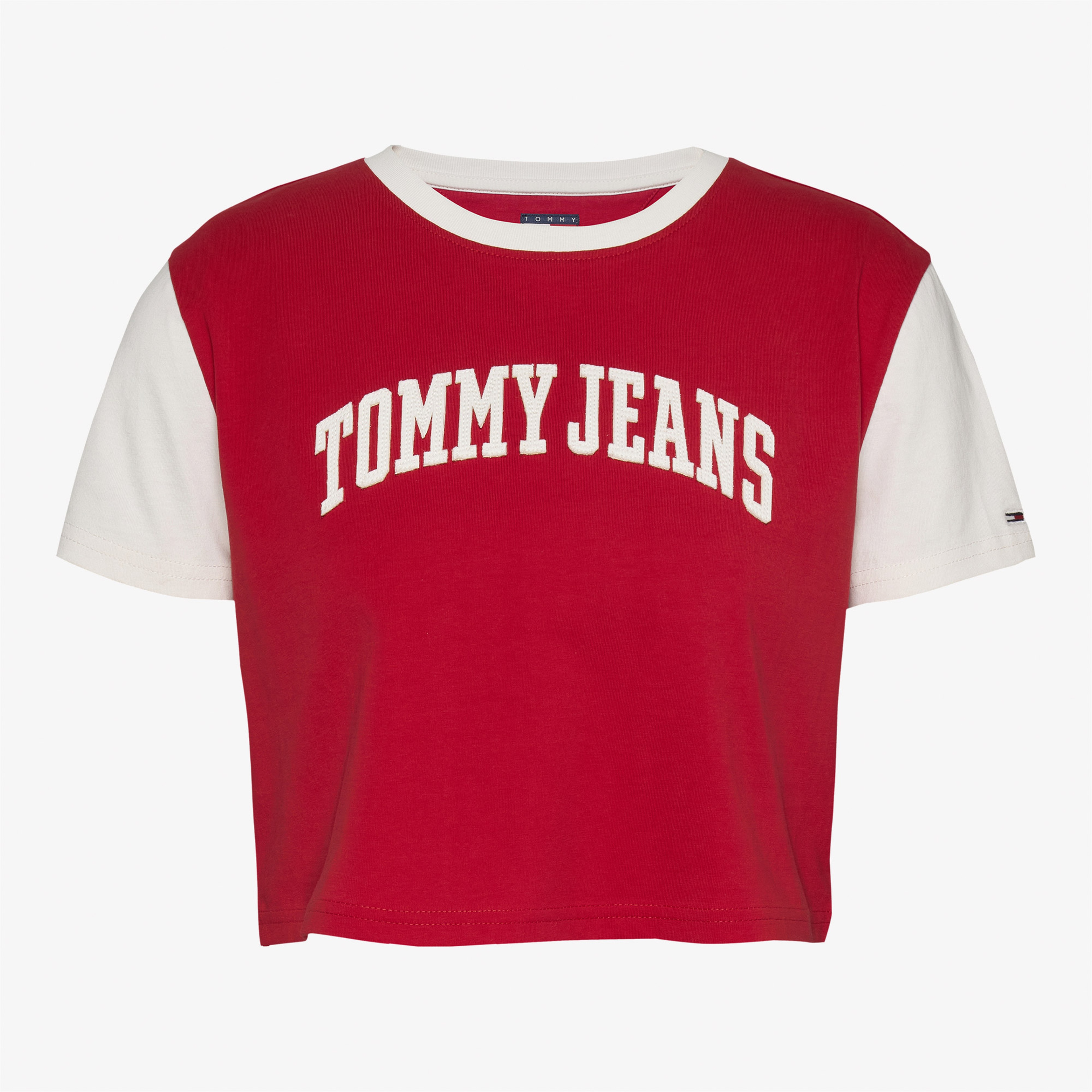Tommy Hilfiger Tjw Reg Crp Varsity Kadın Kırmızı T-Shirt