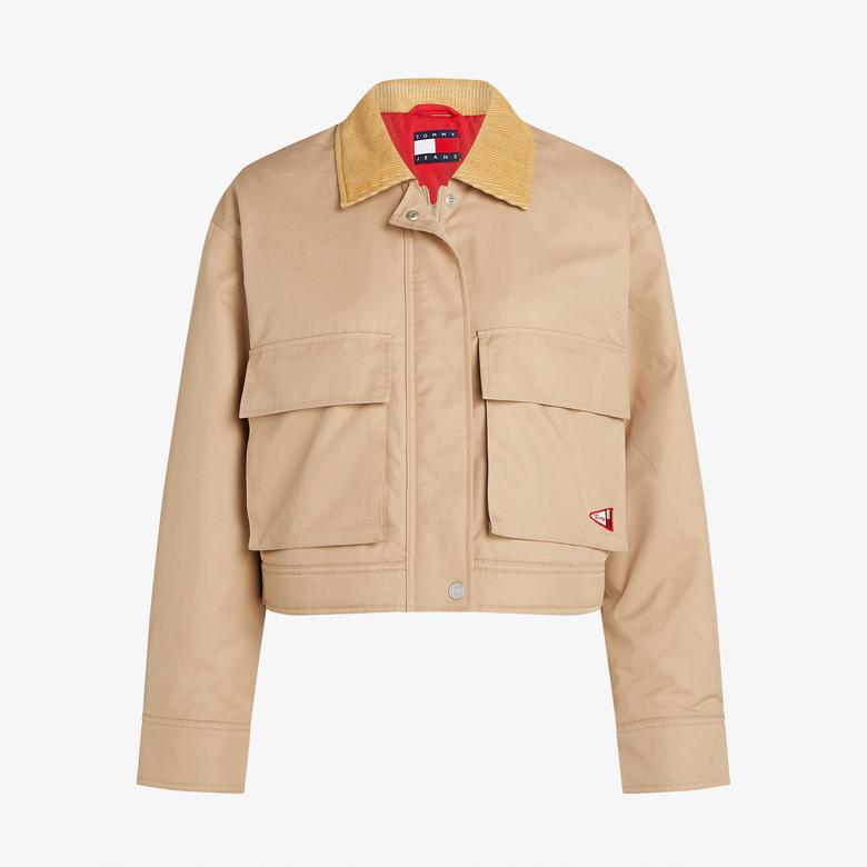Tommy Hilfiger Tjw Twill With Cord Kadın Kahverengi Ceket