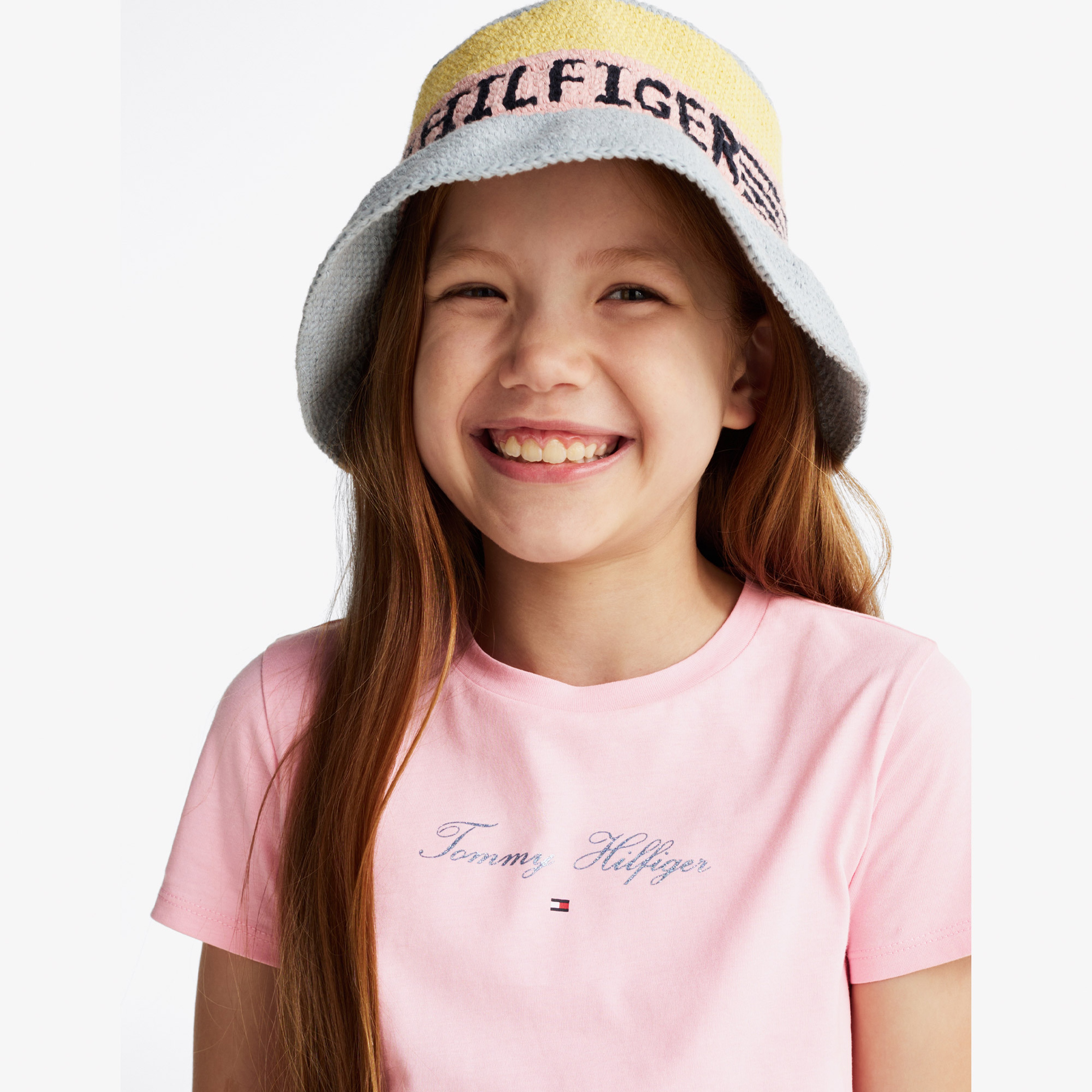 Tommy Hilfiger Tommy Script Slim Çocuk Pembe T-Shirt