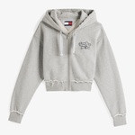 Tommy Hilfiger Tjcw Prep Varsity Zip-Thru Kadın Gri Sweatshirt