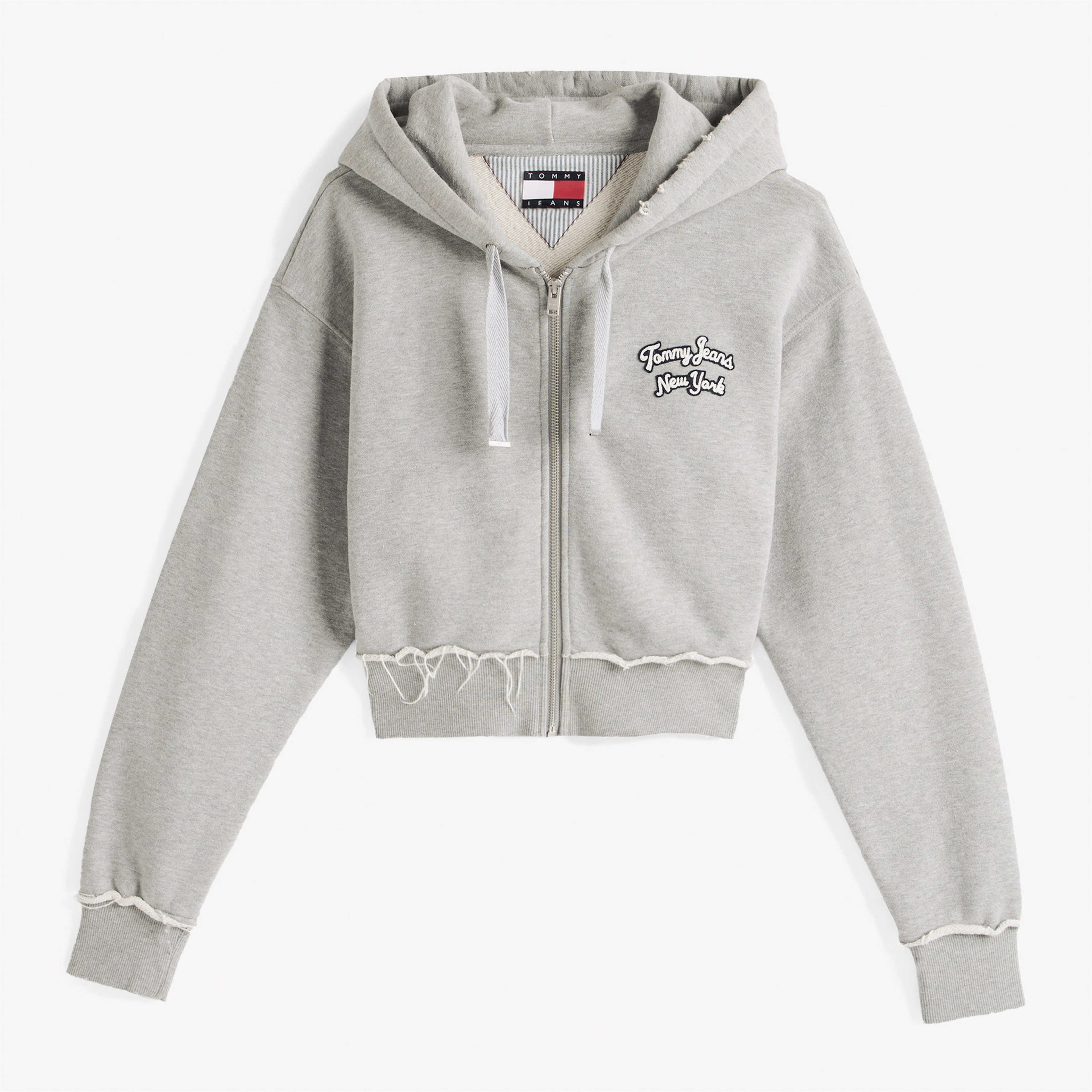 Tommy Hilfiger Tjcw Prep Varsity Zip-Thru Kadın Gri Sweatshirt