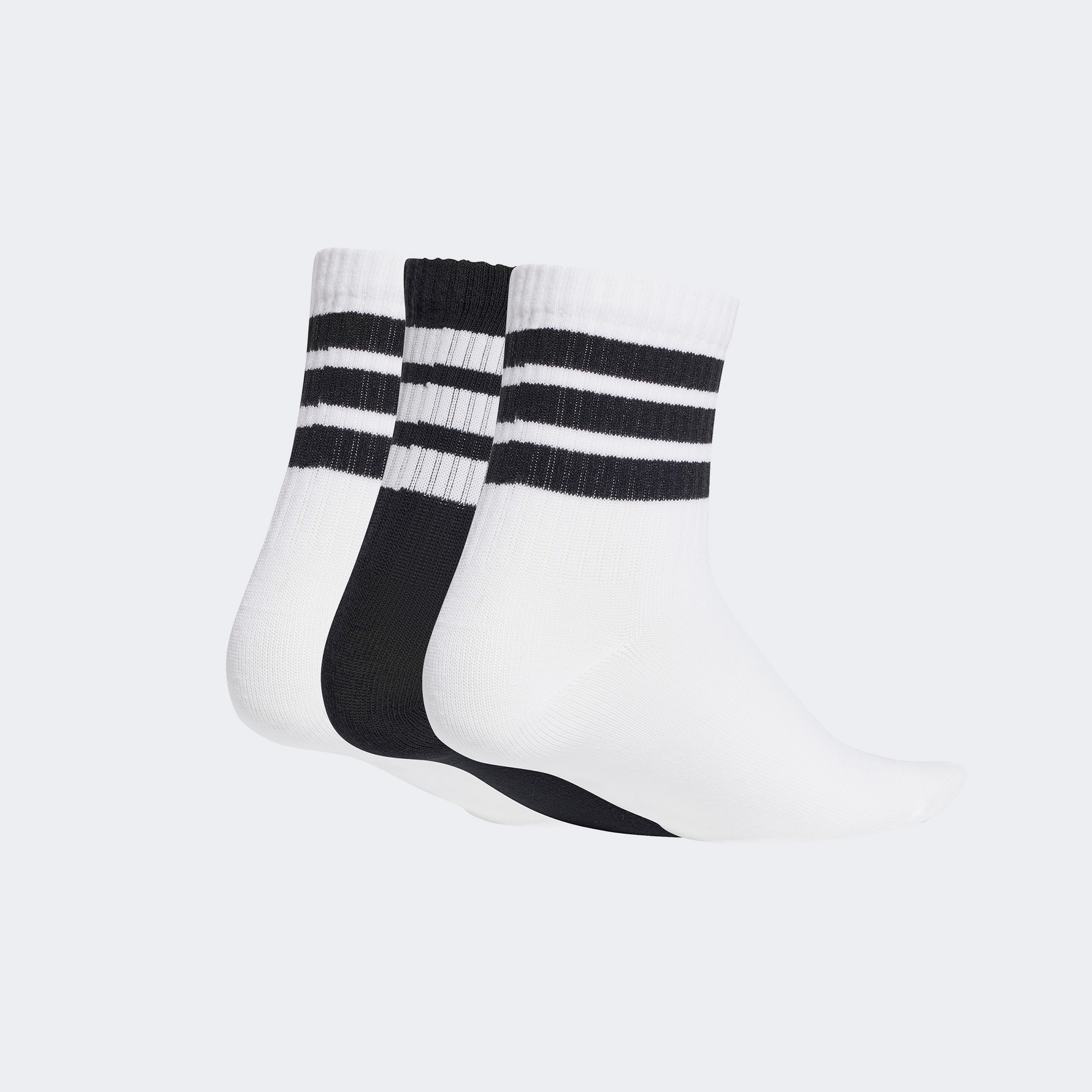 adidas Ribbed Çocuk Siyah/Beyaz 3'lü Çorap