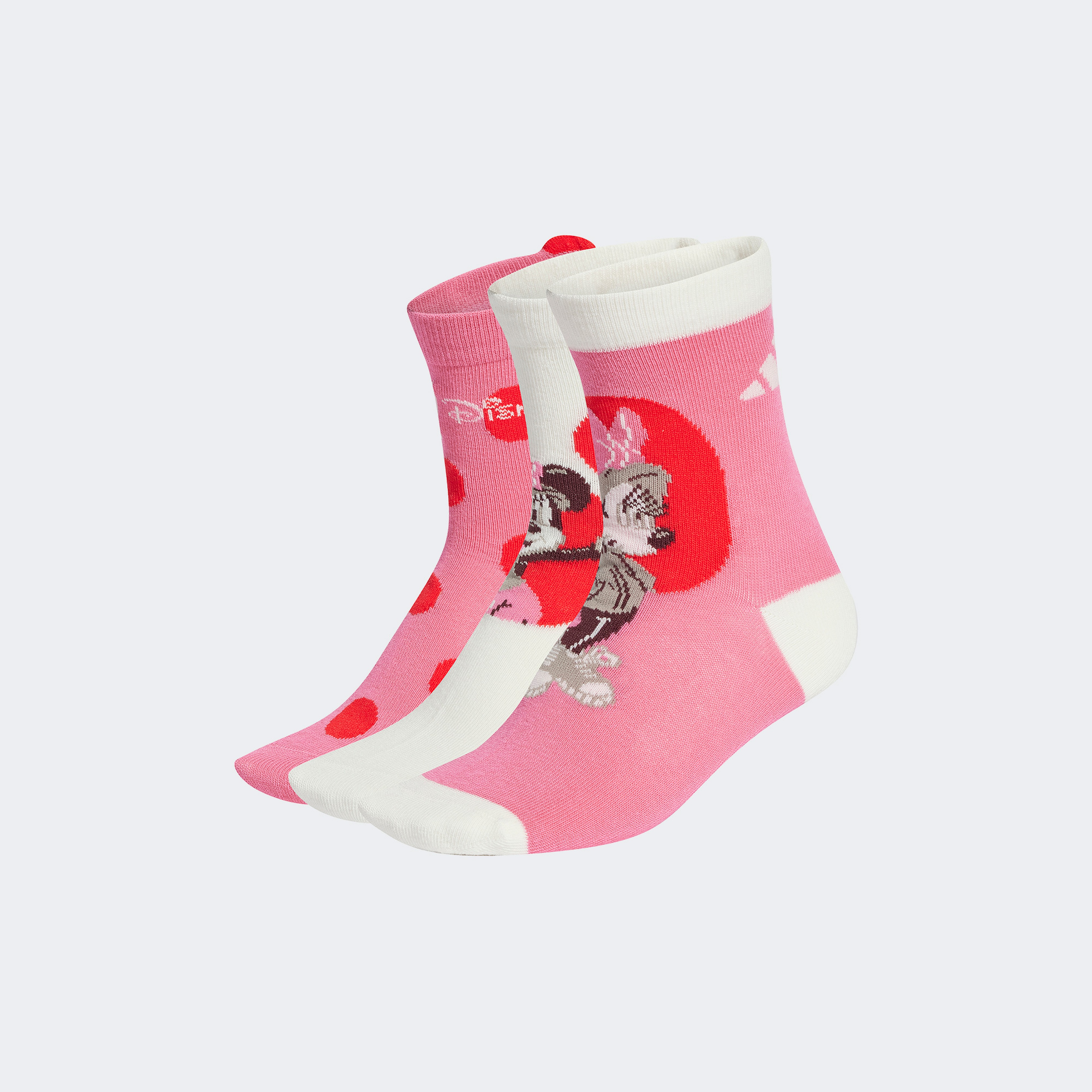 adidas X Disney Minnie Mouse Çocuk Pembe/Beyaz 3'lü Çorap