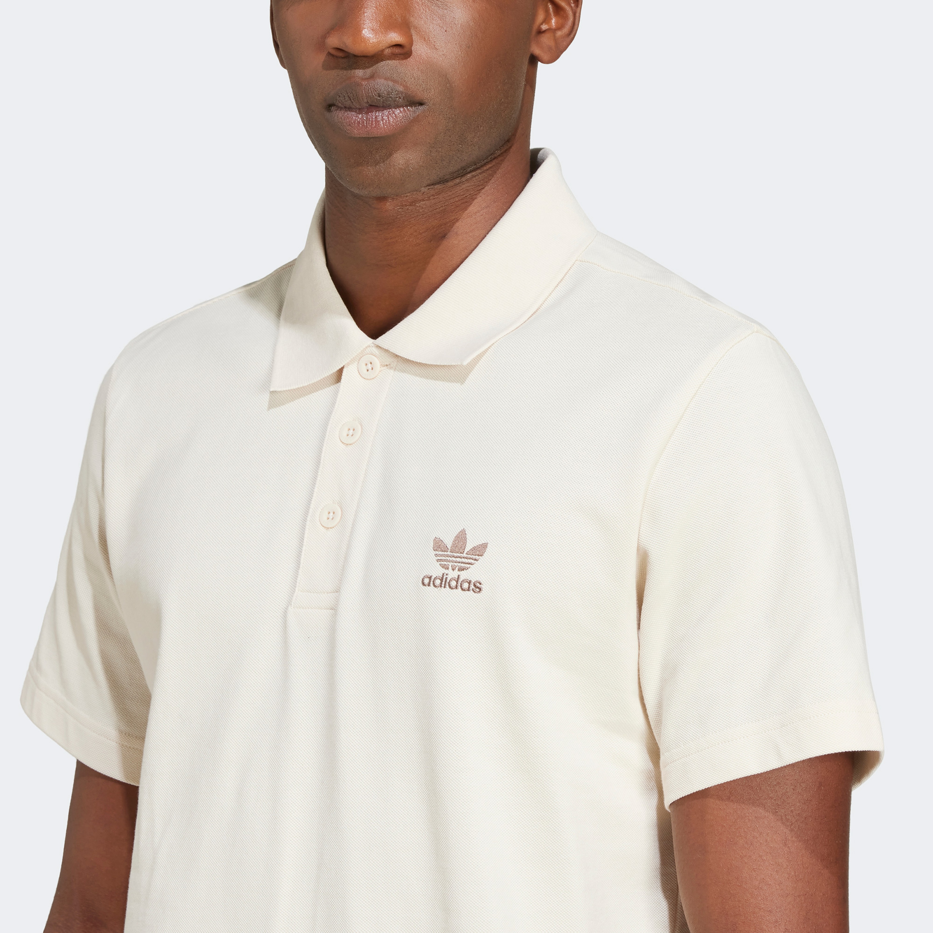 adidas Trefoil Essentials Erkek Beyaz Polo T-Shirt