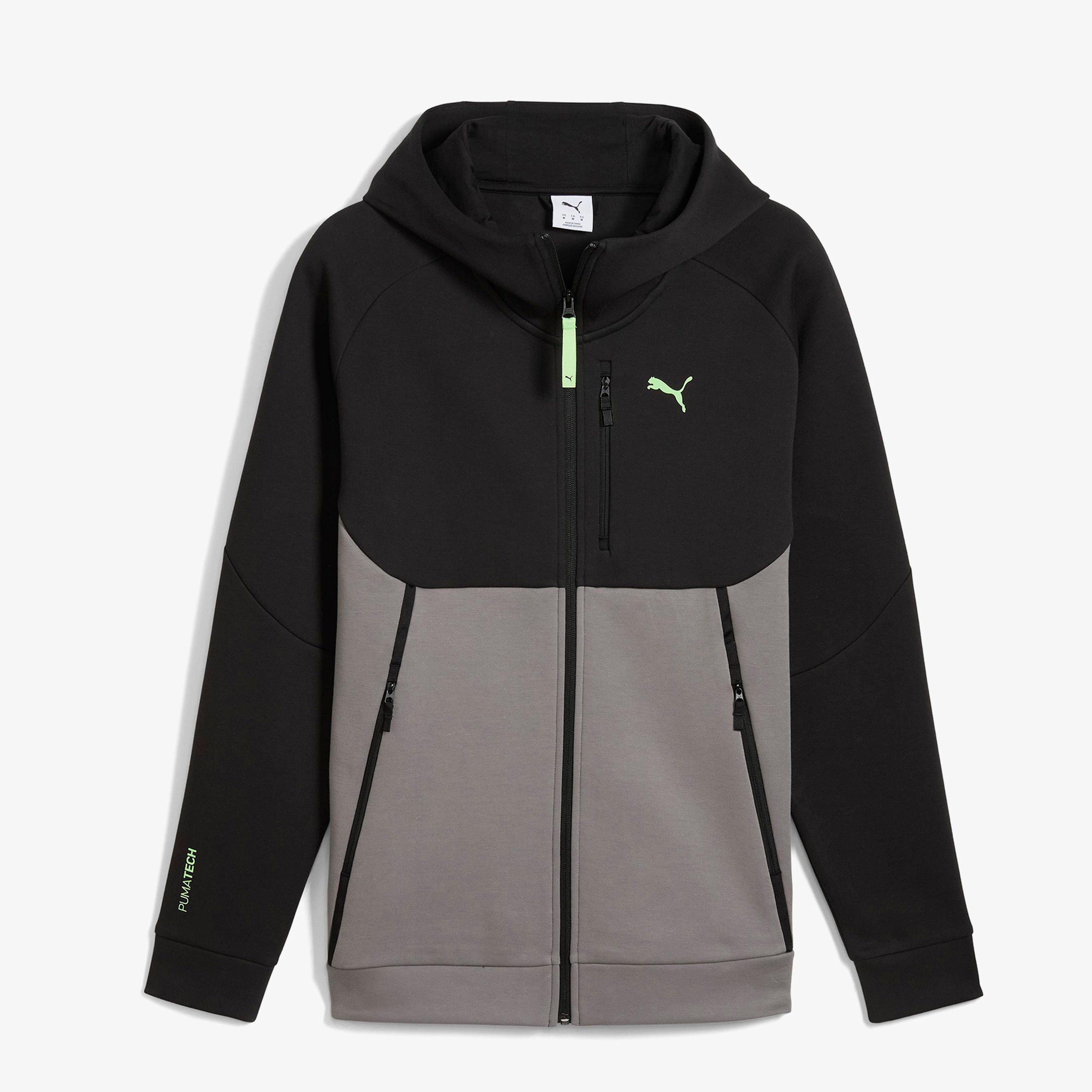 Puma Pumatech Full-Zip Hoodie Erkek Gri Eşofman Üstü