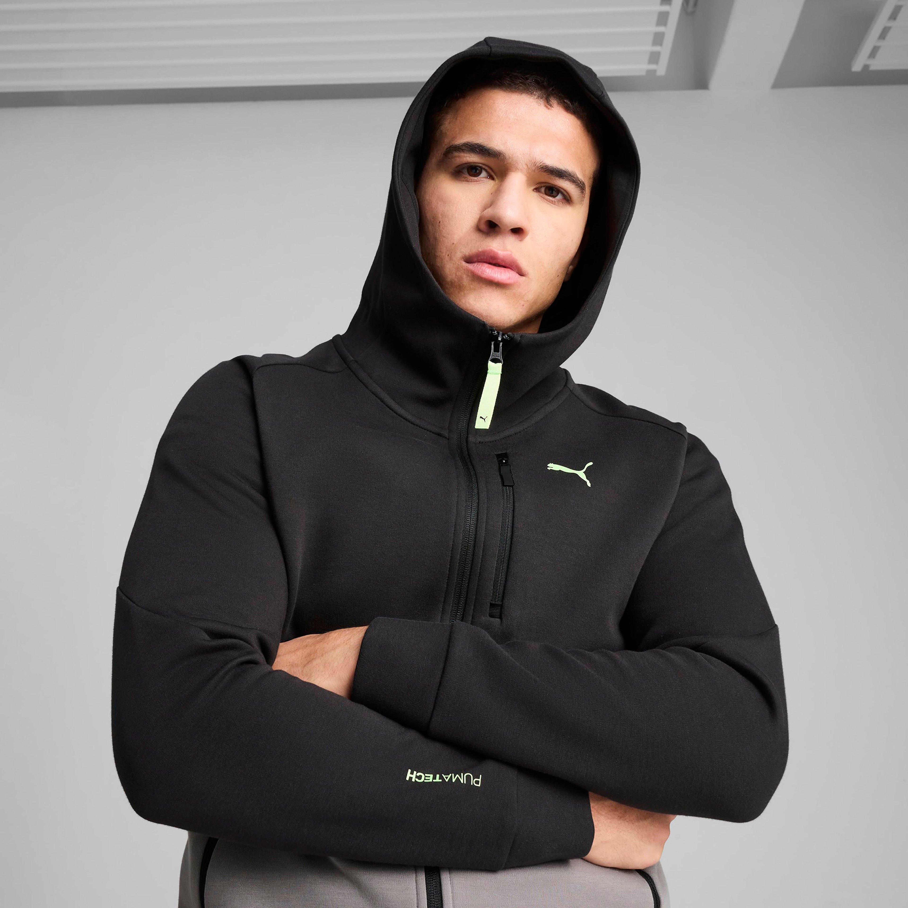 Puma Pumatech Full-Zip Hoodie Erkek Gri Eşofman Üstü