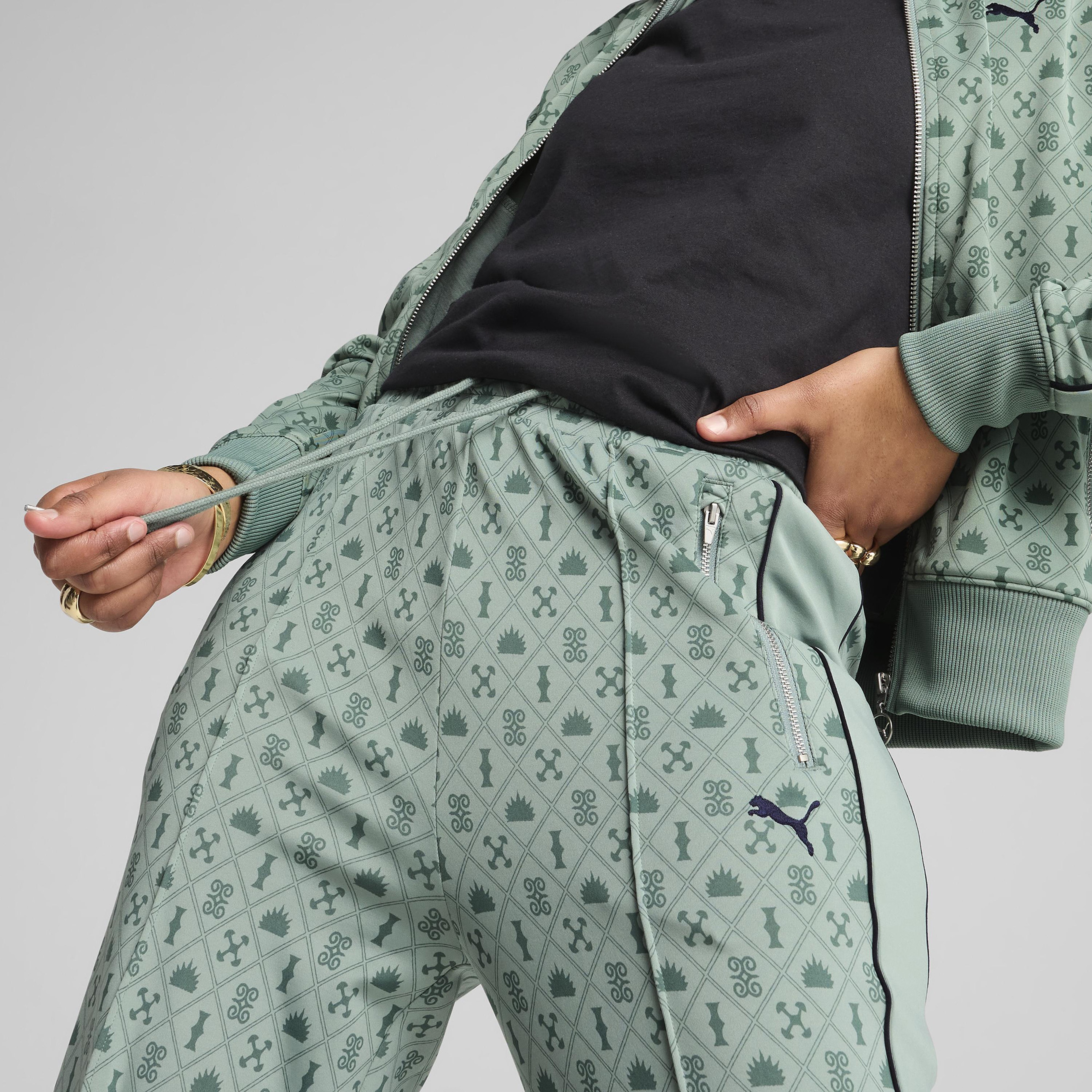 Puma Road To Unity Printed Straight T7 Kadın Yeşil Eşofman Altı