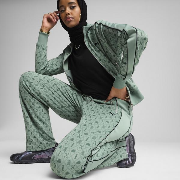 Puma Road To Unity Printed Straight T7 Kadın Yeşil Eşofman Altı