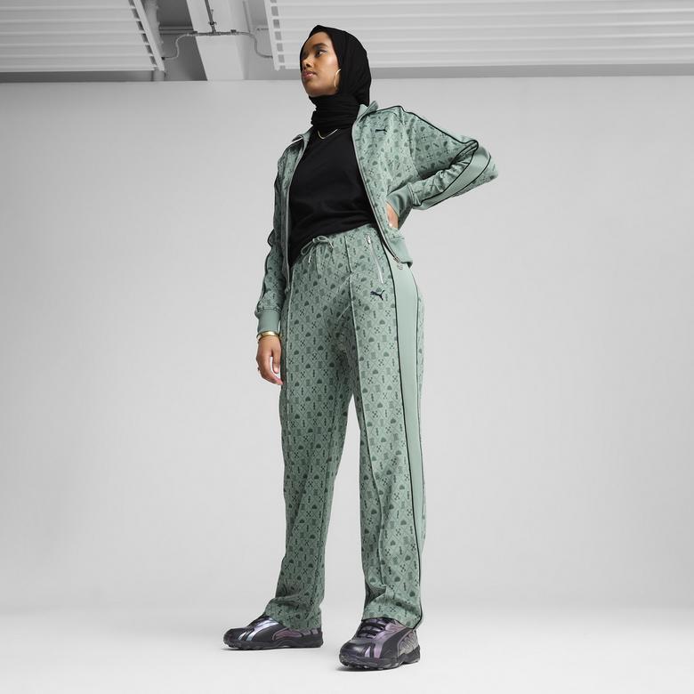 Puma Road To Unity Printed Straight T7 Kadın Yeşil Eşofman Altı