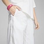 Puma Dare To Relaxed Dokuma Fermuarlı Kadın Beyaz Eşofman Altı