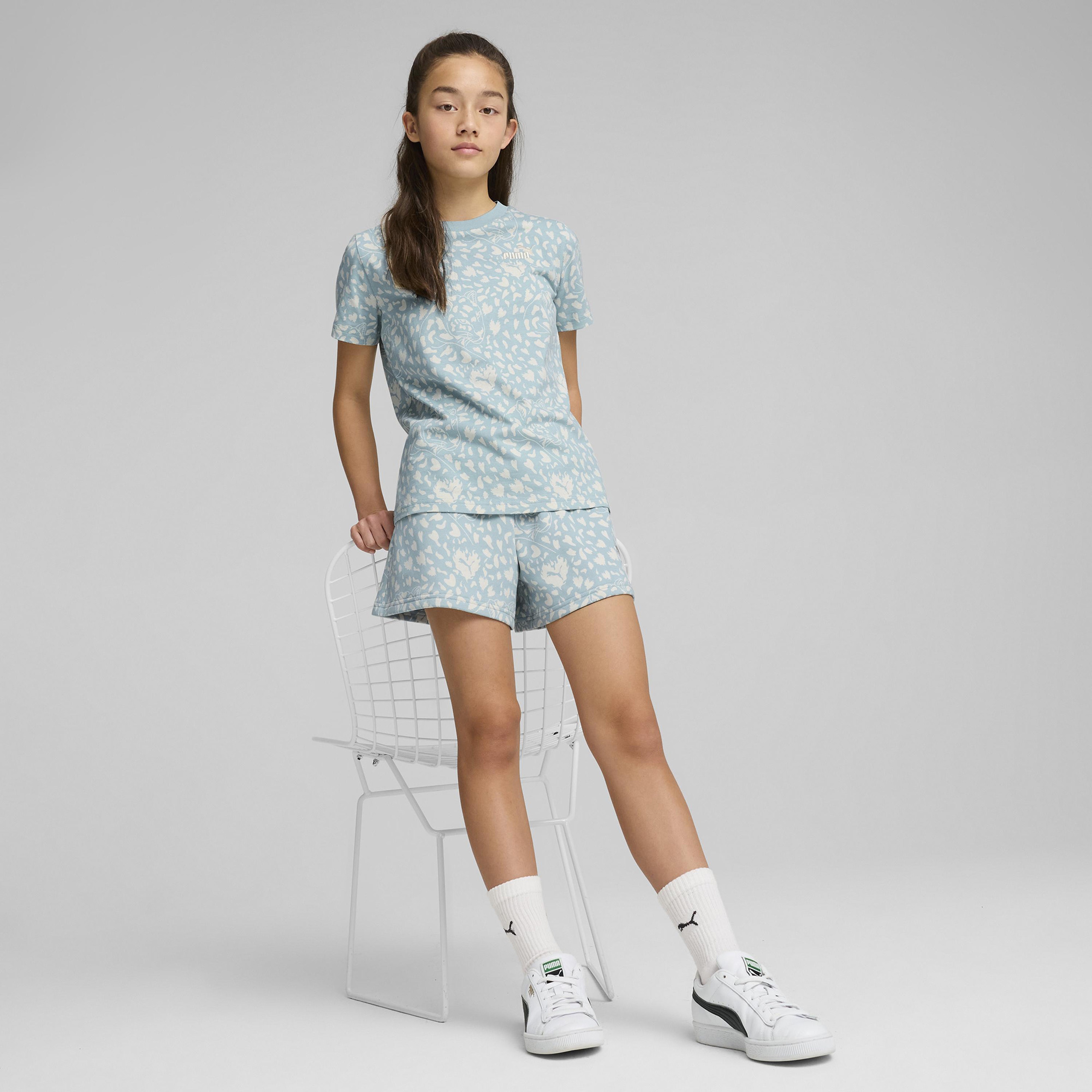 Puma Flaming Love Aop Çocuk Yeşil Şort