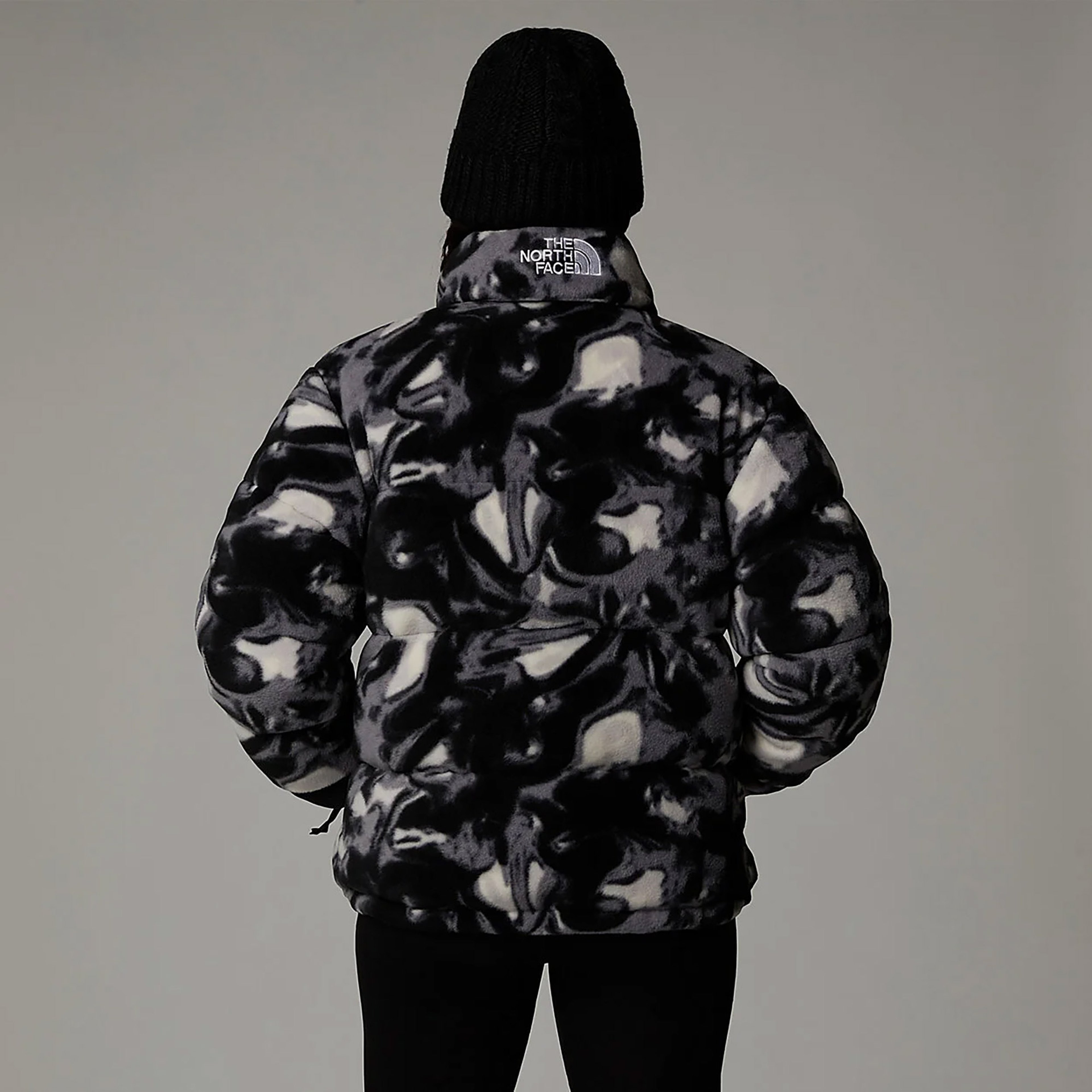 The North Face Polar Nuptse Kadın Desenli Siyah Ceket