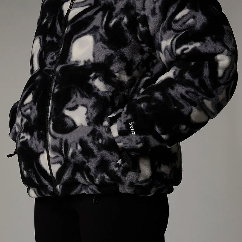 The North Face Polar Nuptse Kadın Desenli Siyah Ceket