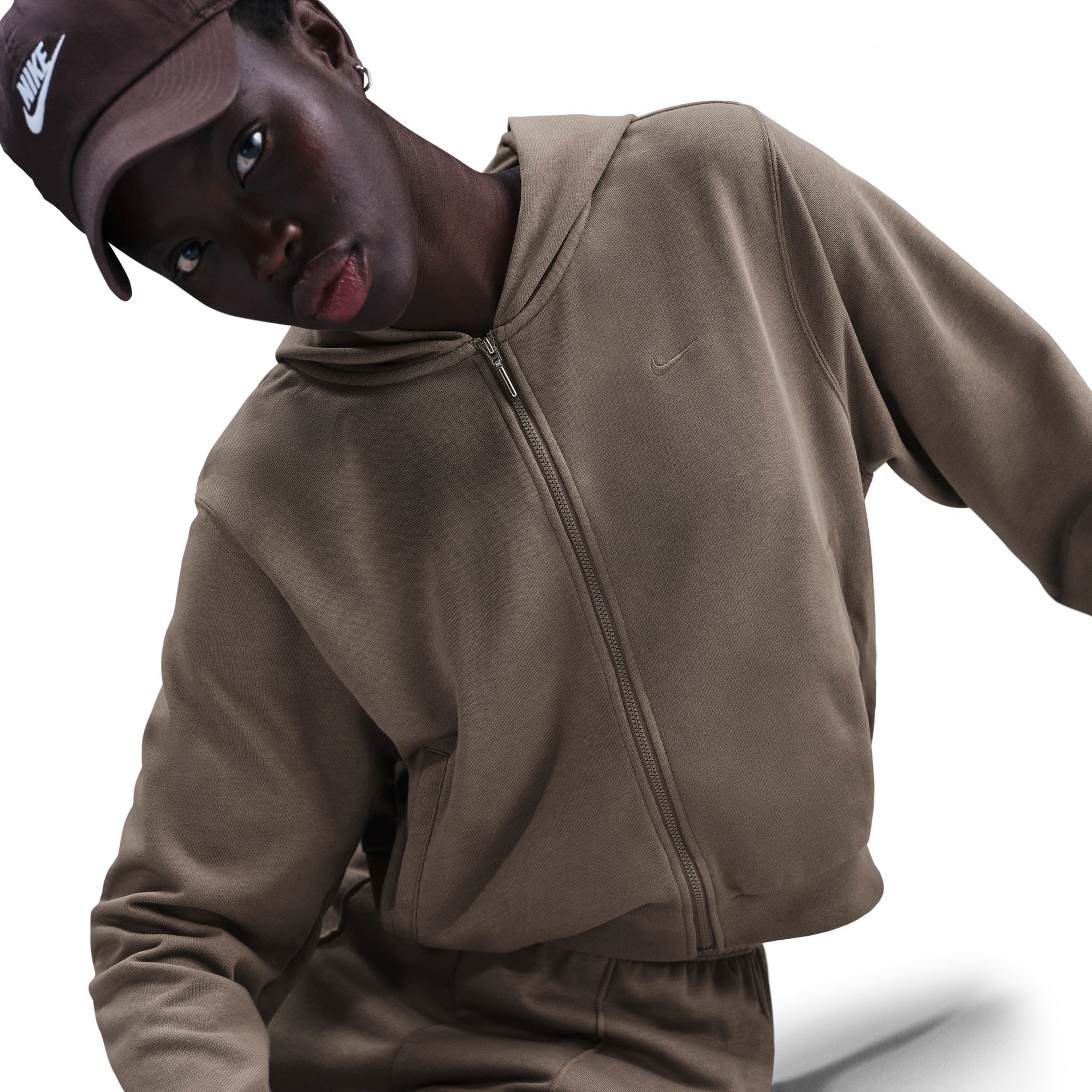 Nike Sportswear Chill Knit Kadın Kahverengi Eşofman Üstü