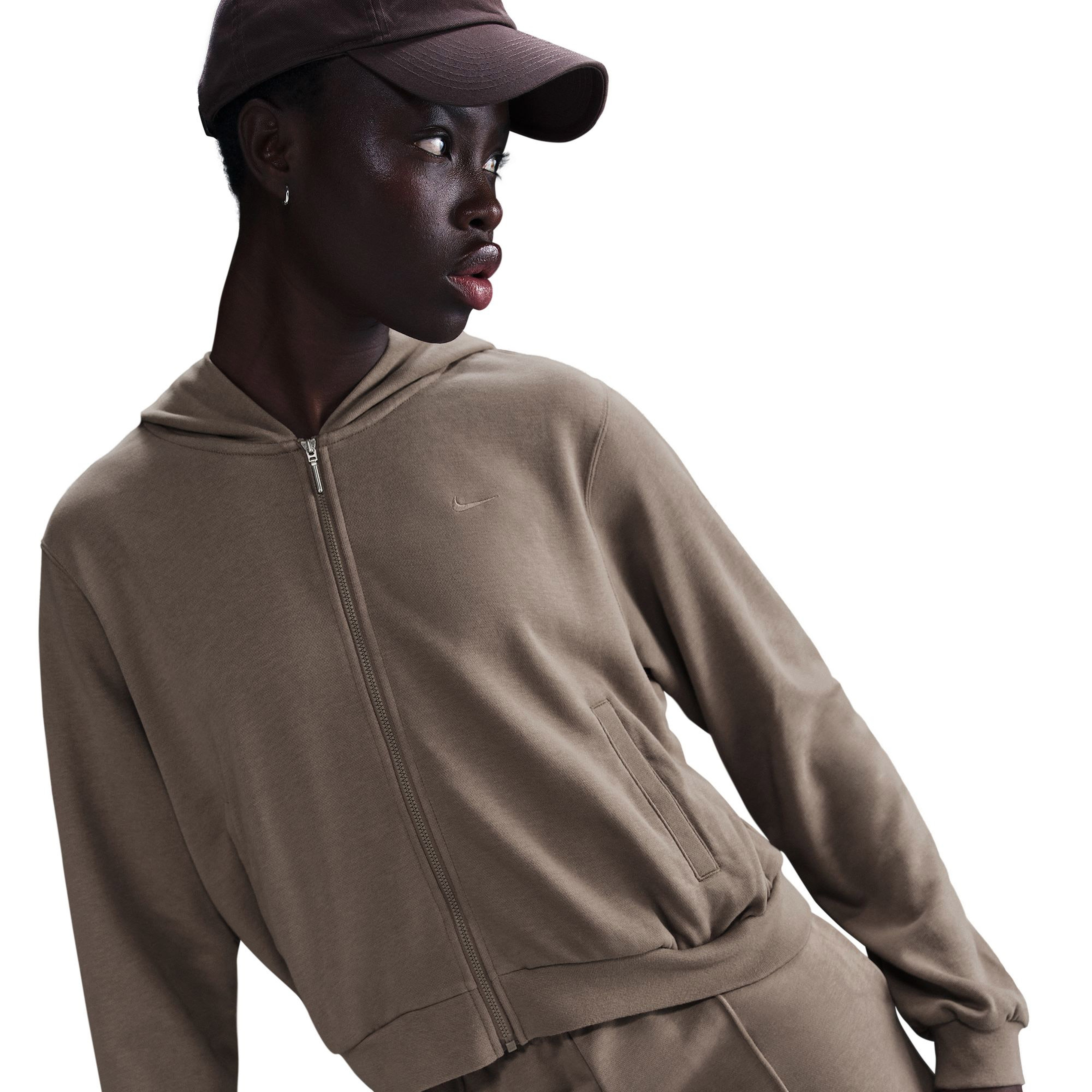 Nike Sportswear Chill Knit Kadın Kahverengi Eşofman Üstü