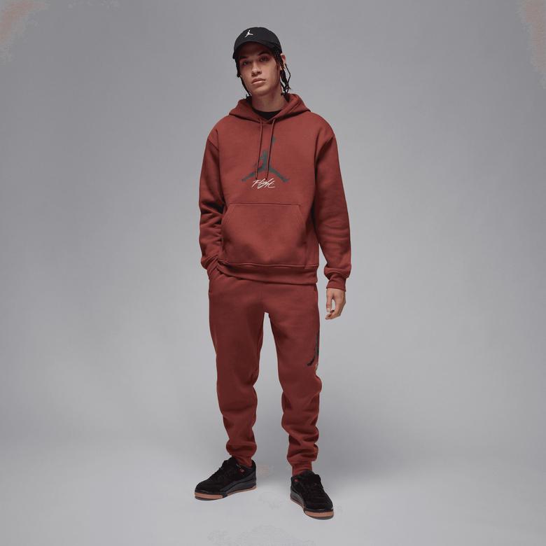 Jordan Essentials Fleece Baseline Erkek Kahverengi Hoodie
