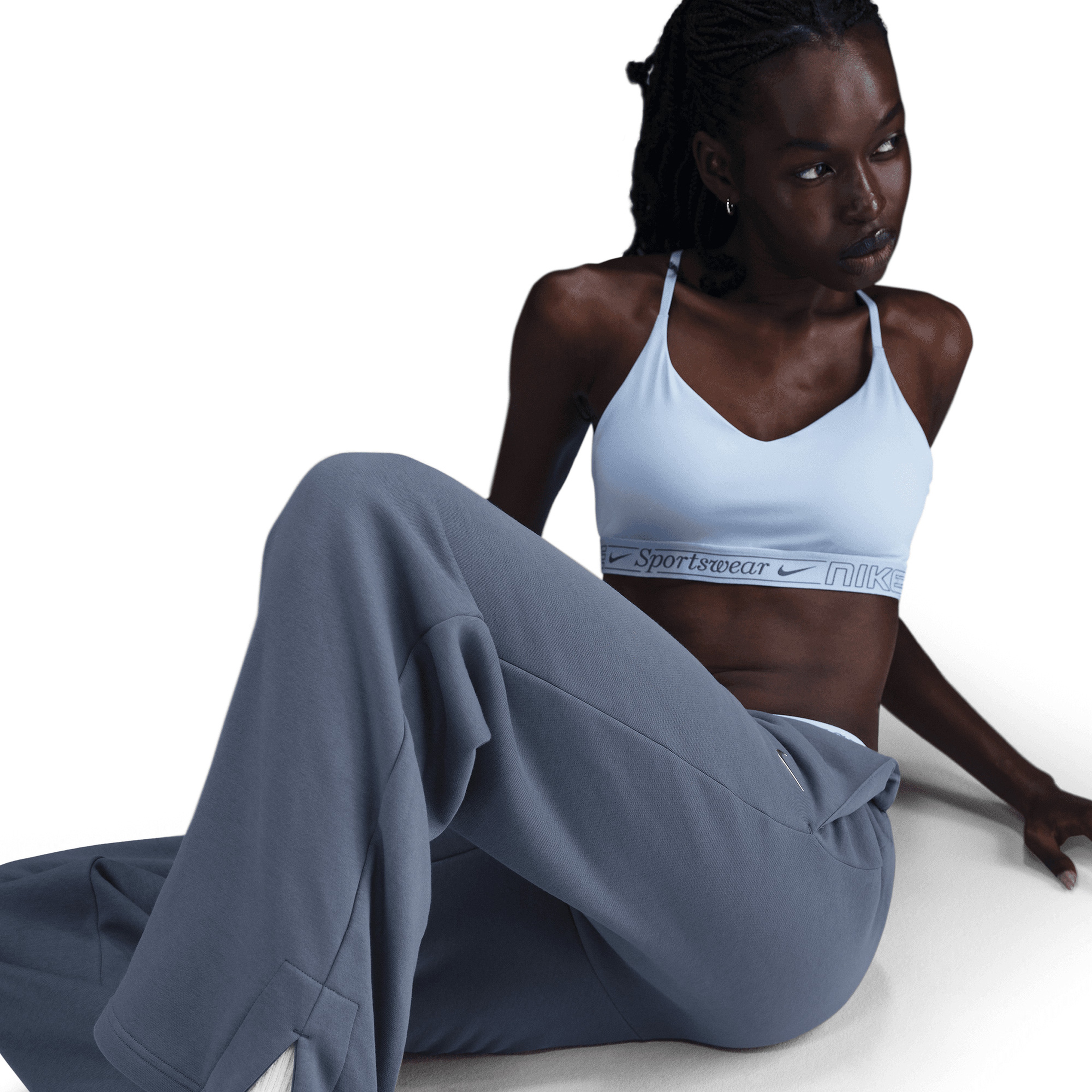 Nike Sportswear Phoenix Fleece Kadın Mavi Eşofman Altı