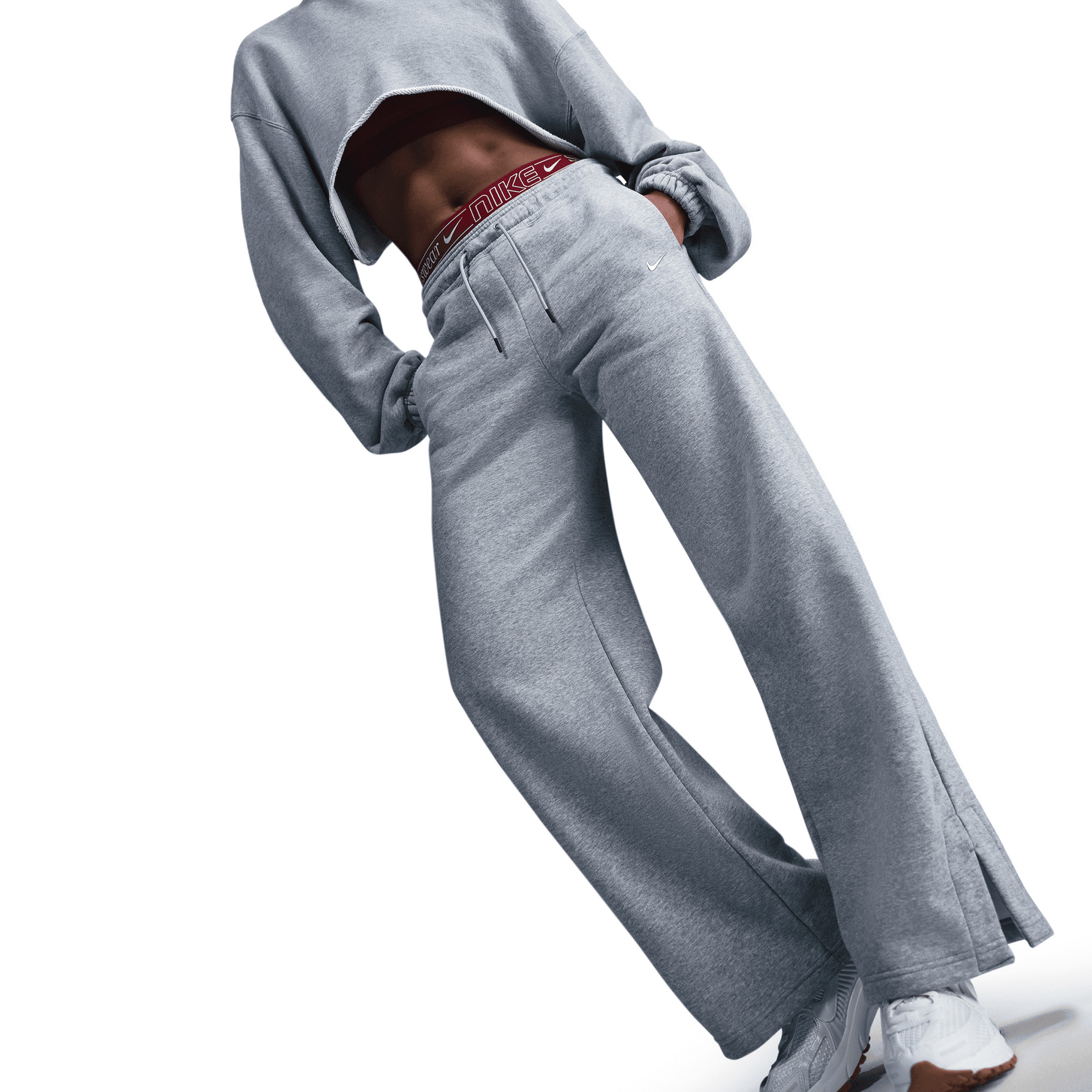 Nike Sportswear Phoenix Fleece Kadın Gri Eşofman Altı