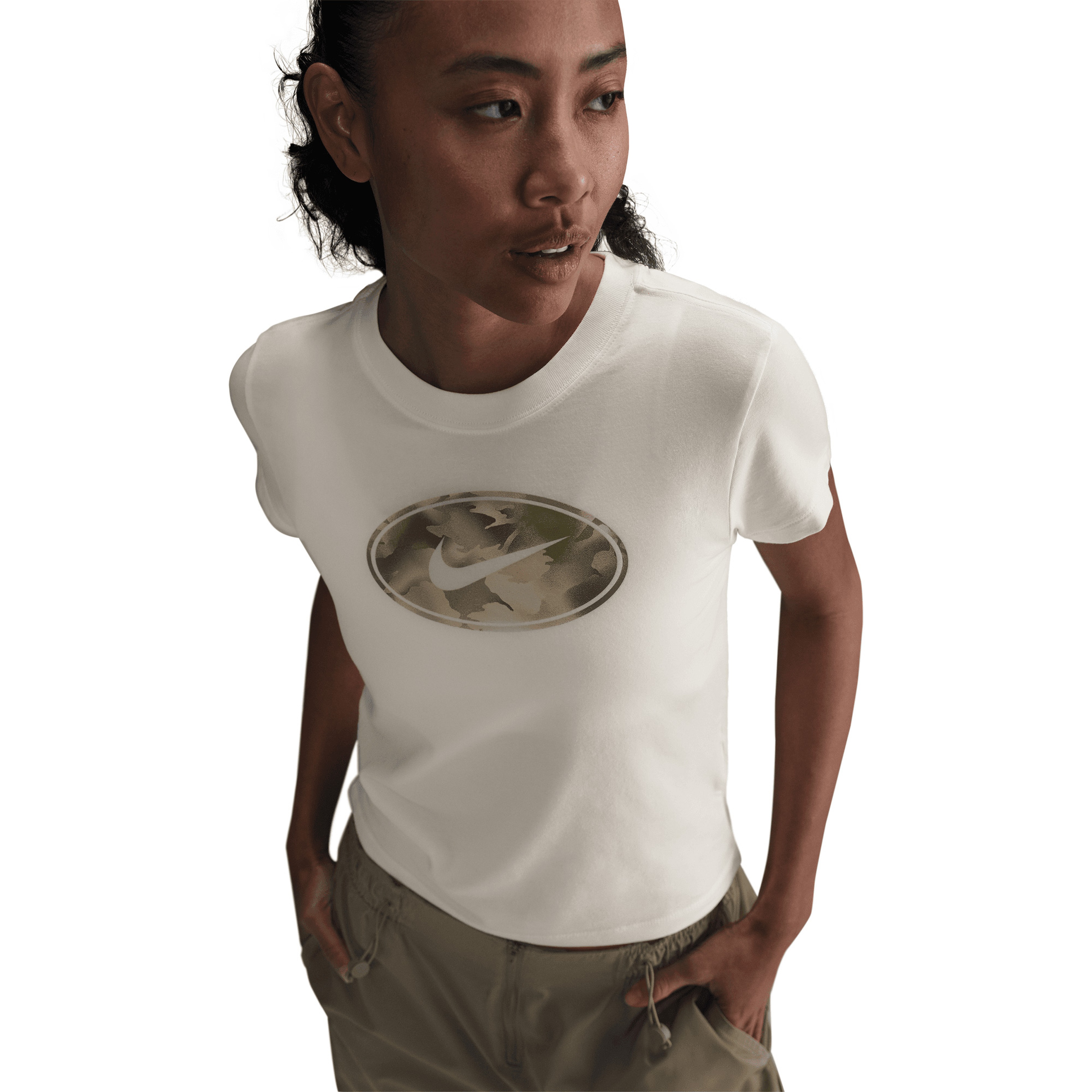 Nike Sportswear Street Kadın Beyaz T-Shirt