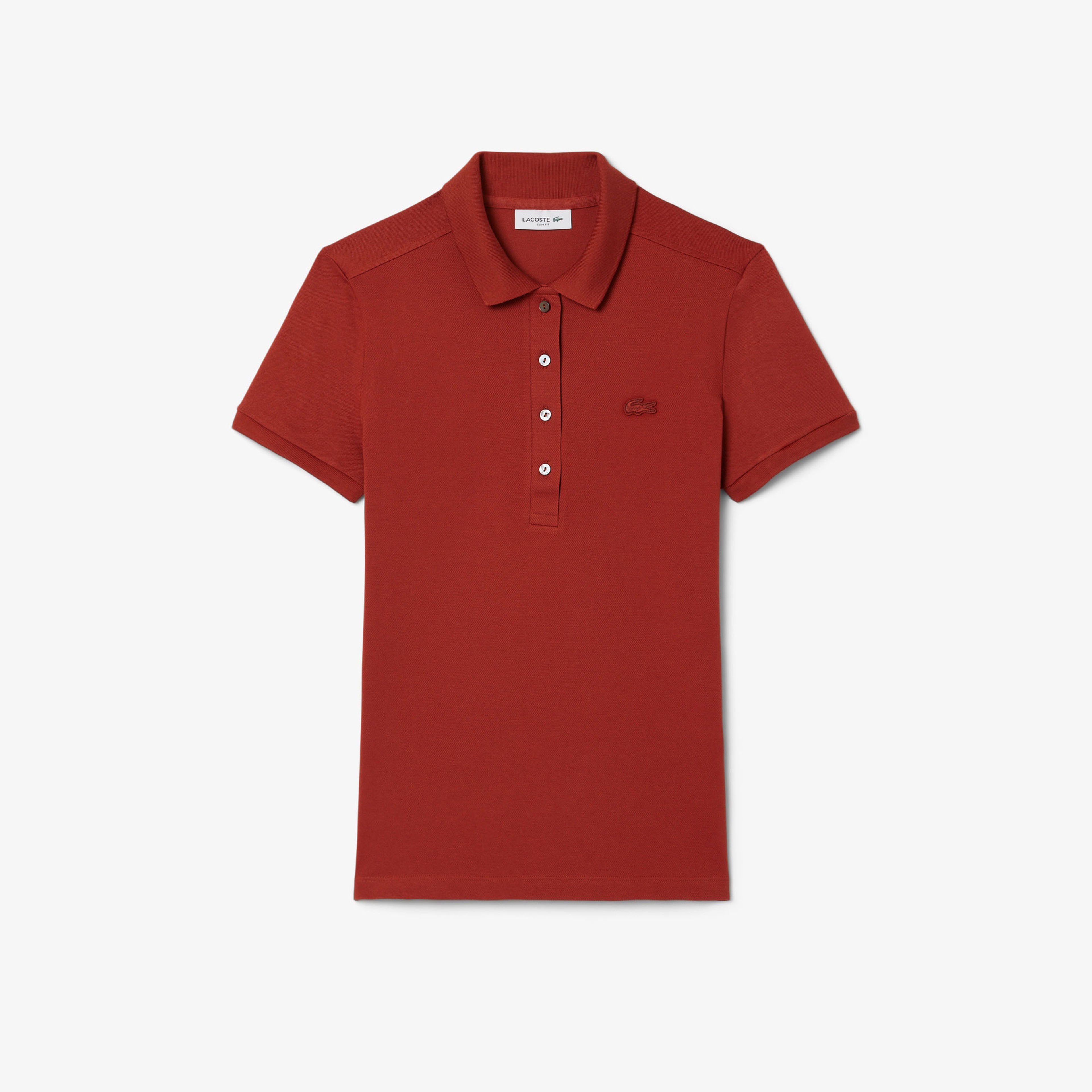 L.12.D Kadın Slim Fit Bordo Polo