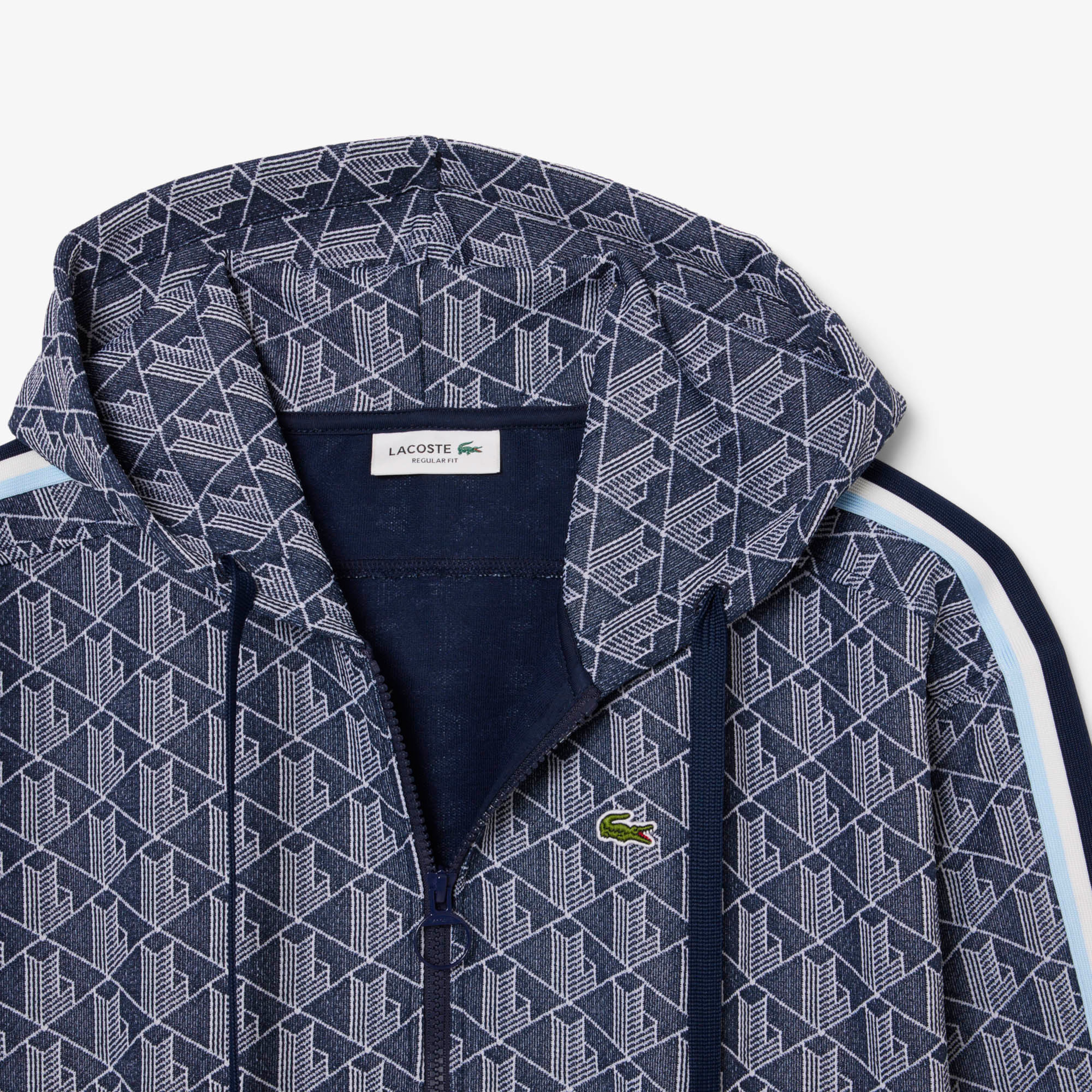 Lacoste Regular Fit Monogram Kadın Lacivert Sweatshirt