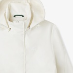 Kadın Relaxed Fit Kapüşonlu Beyaz Yağmurluk