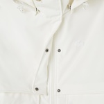 Kadın Relaxed Fit Kapüşonlu Beyaz Yağmurluk