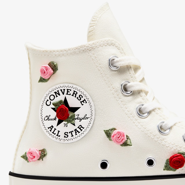 Converse Krem Converse Chuck 70 Roses Unisex Sneaker