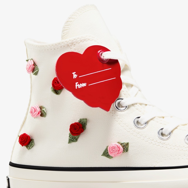 Converse Krem Converse Chuck 70 Roses Unisex Sneaker