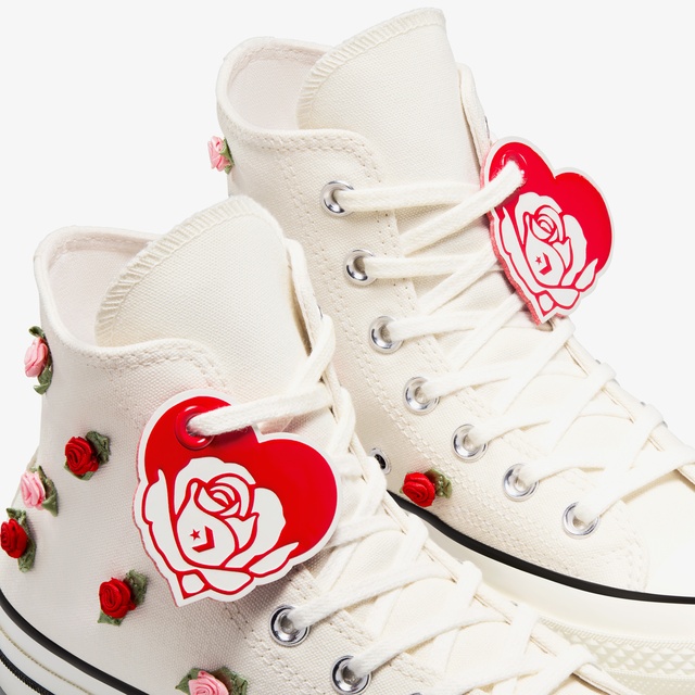 Converse Krem Converse Chuck 70 Roses Unisex Sneaker