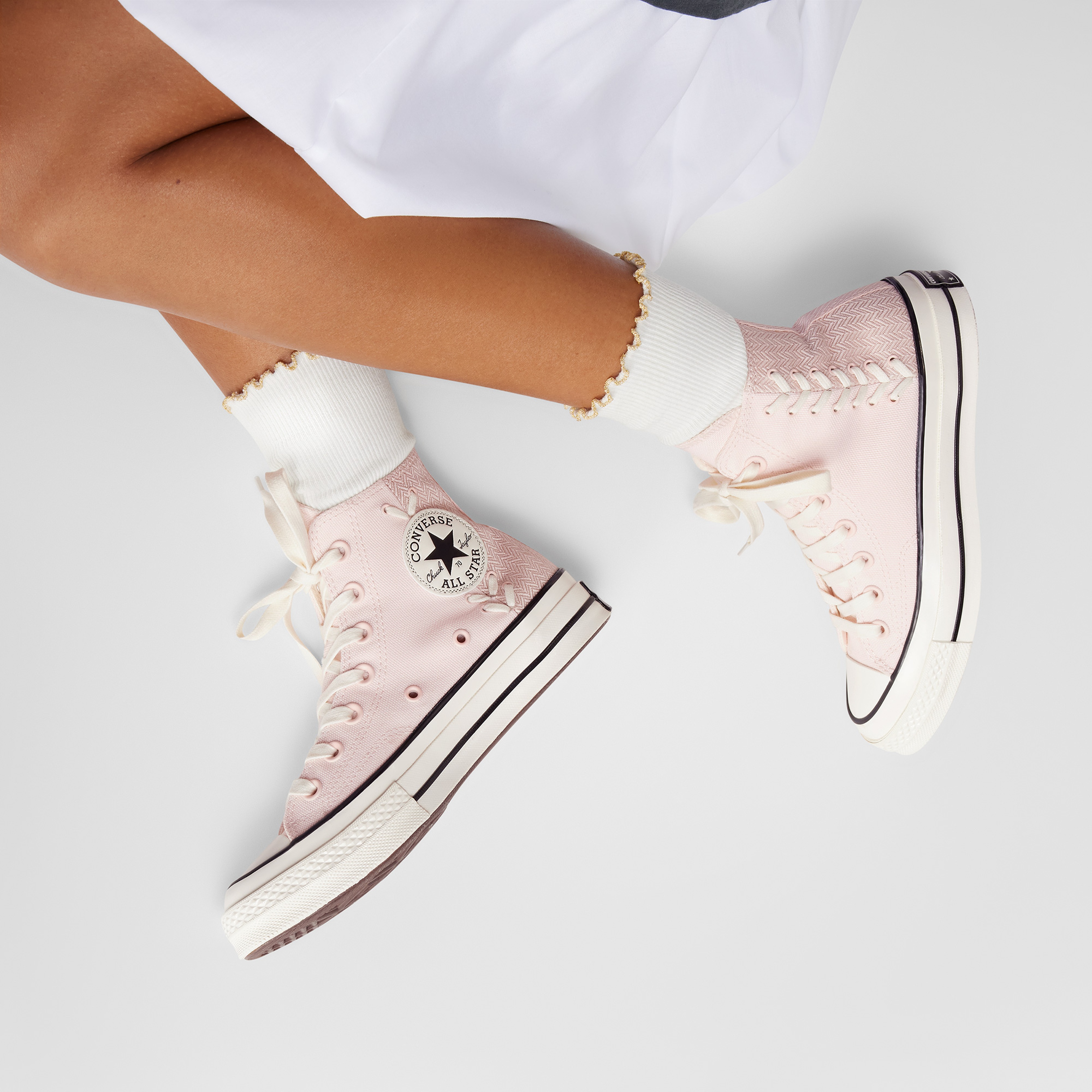 Converse Chuck 70 Crafted Laces Unisex Pembe Sneaker