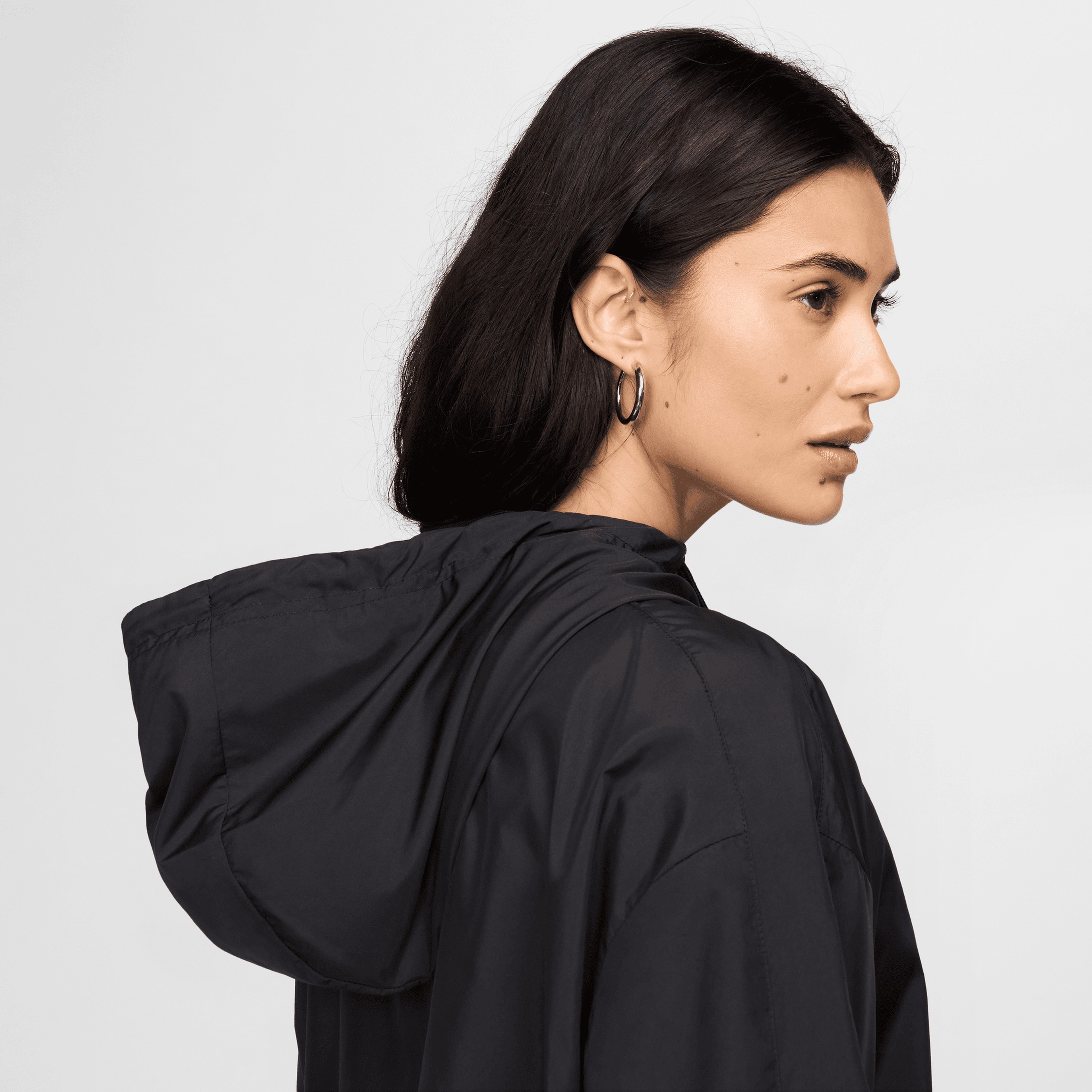 Nike Sportswear Woven Loose Kadın Siyah Ceket