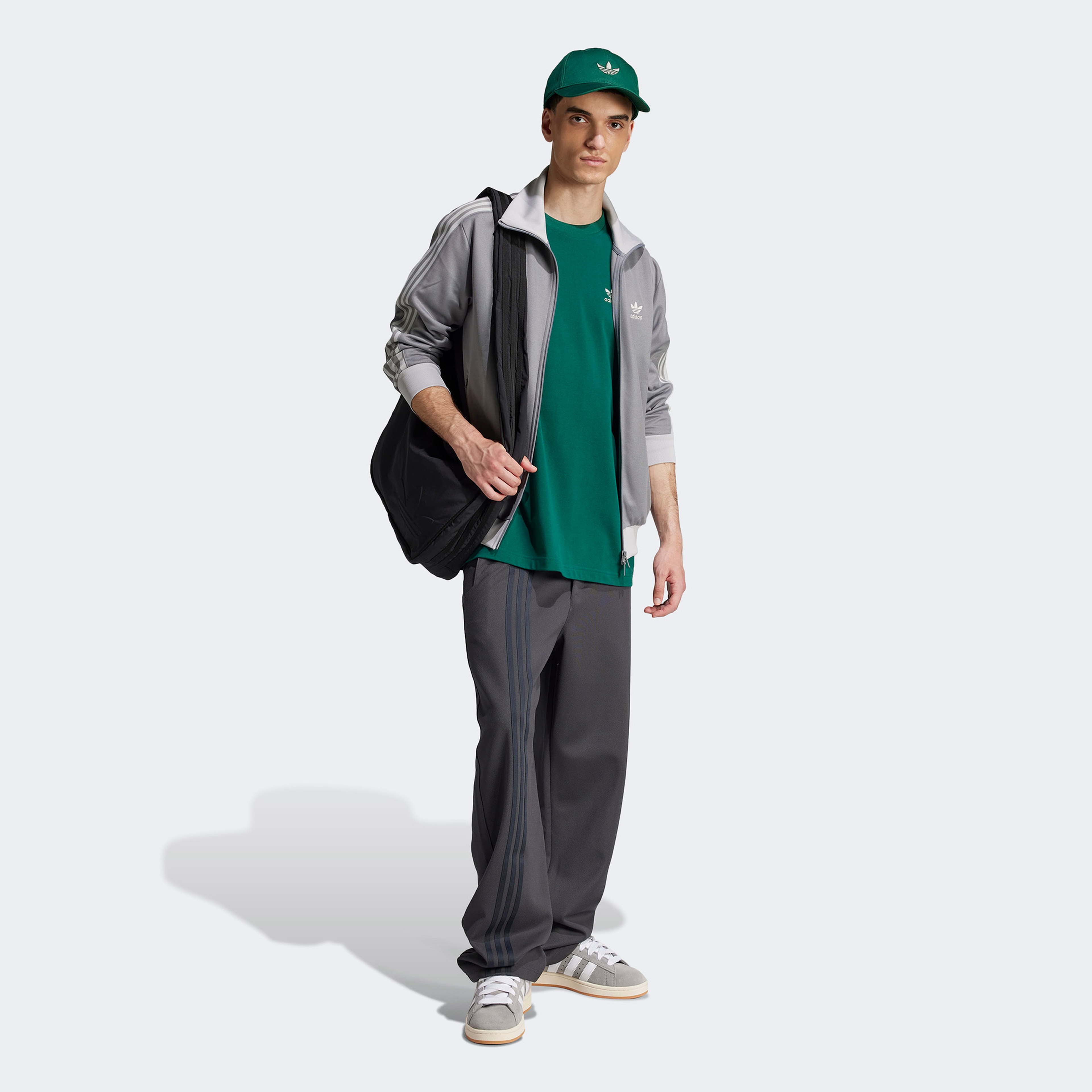 adidas Adicolor Classics Back+Front Trefoil Boxy Yeşil Erkek T-Shirt