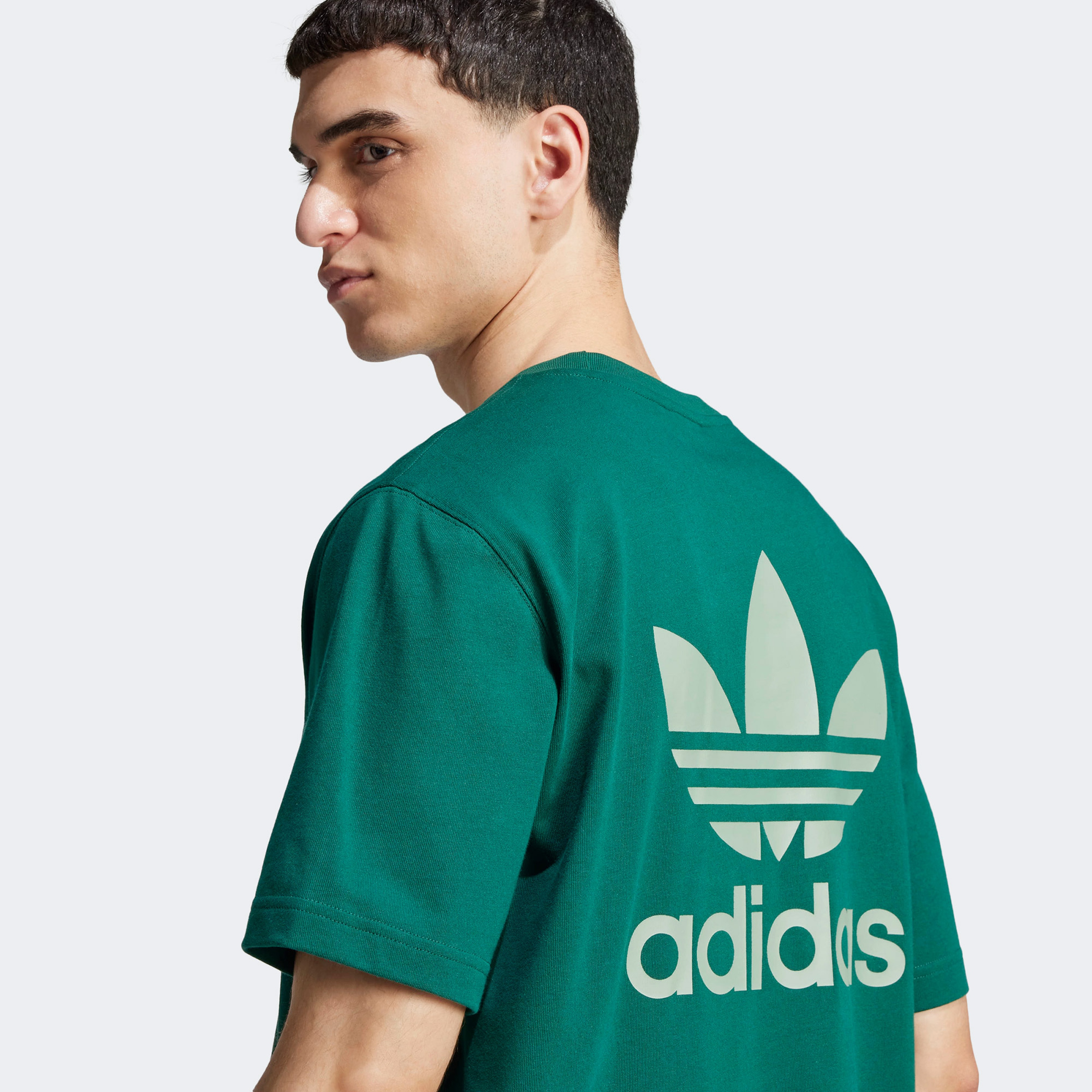 adidas Adicolor Classics Back+Front Trefoil Boxy Yeşil Erkek T-Shirt